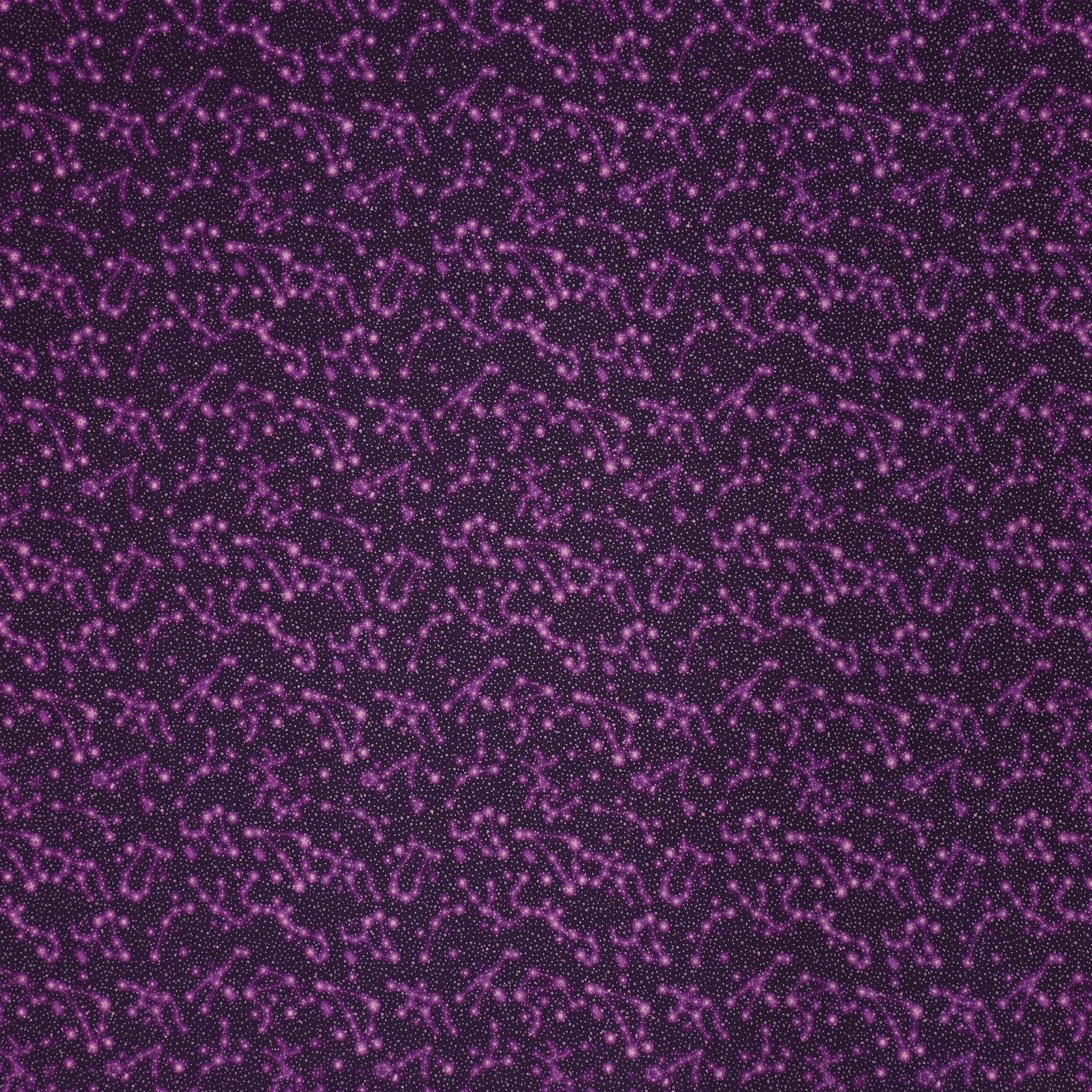 Celestial Skies Fabric Collection - It's In The Stars Plum