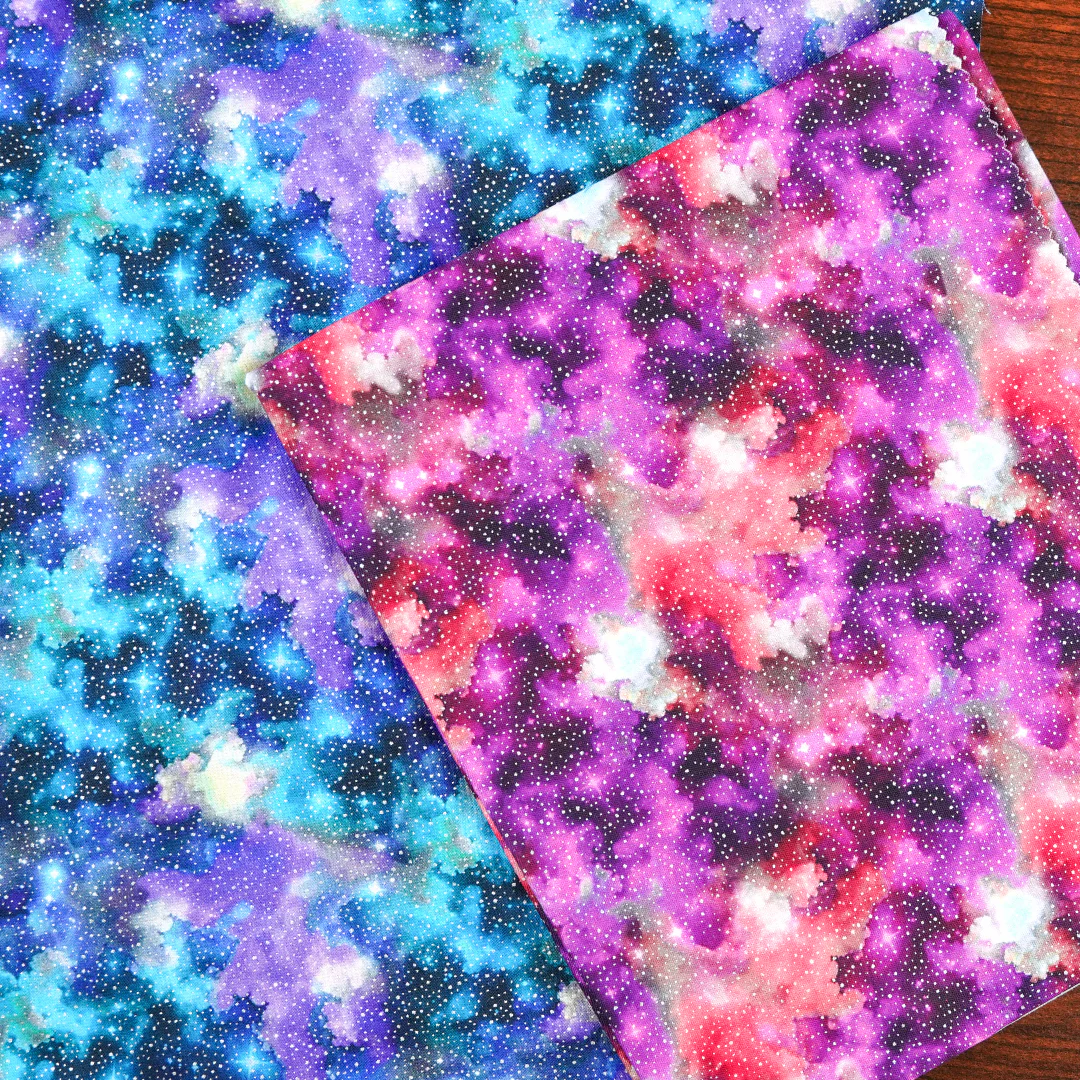 Celestial Skies Fabric Collection - Light Show Sky Blue/Purple - Image 15