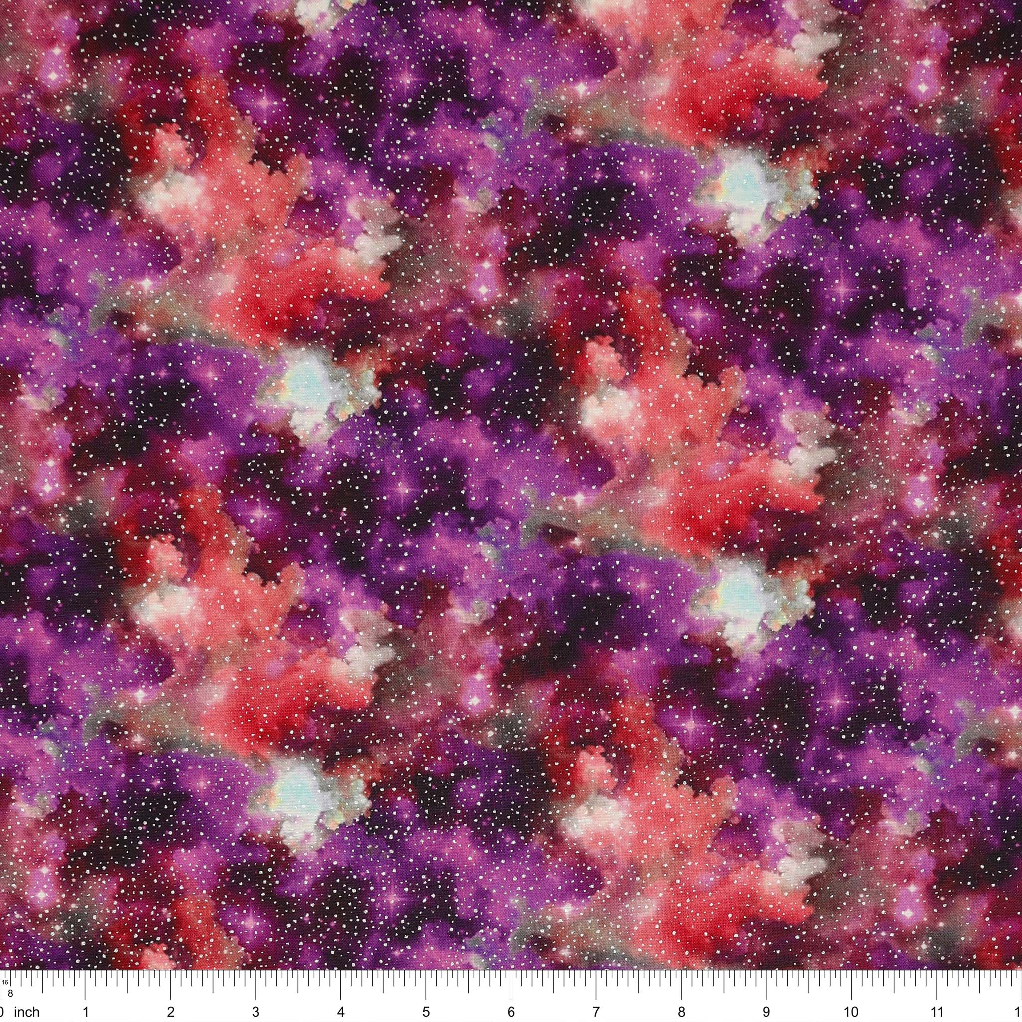Celestial Skies Fabric Collection - Light Show Sky Fuchsia/Coral - Image 3