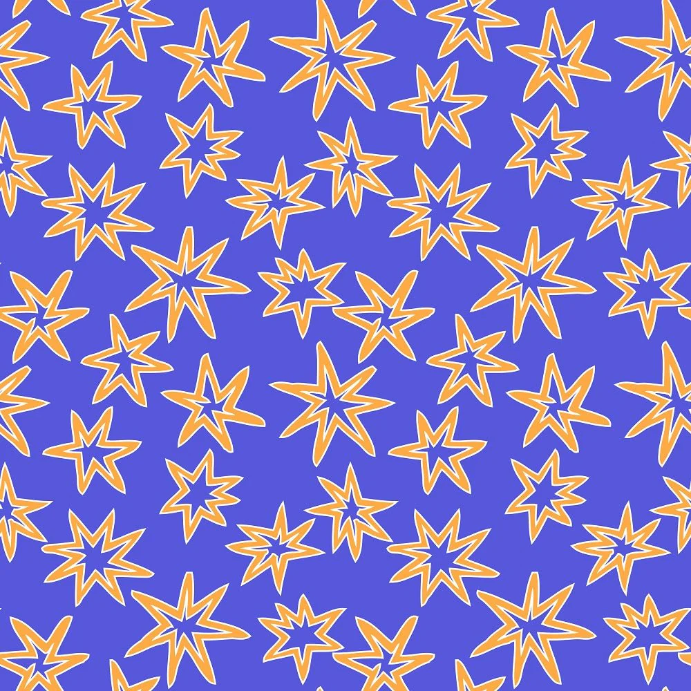 Celestial Stars Fabric - Blue