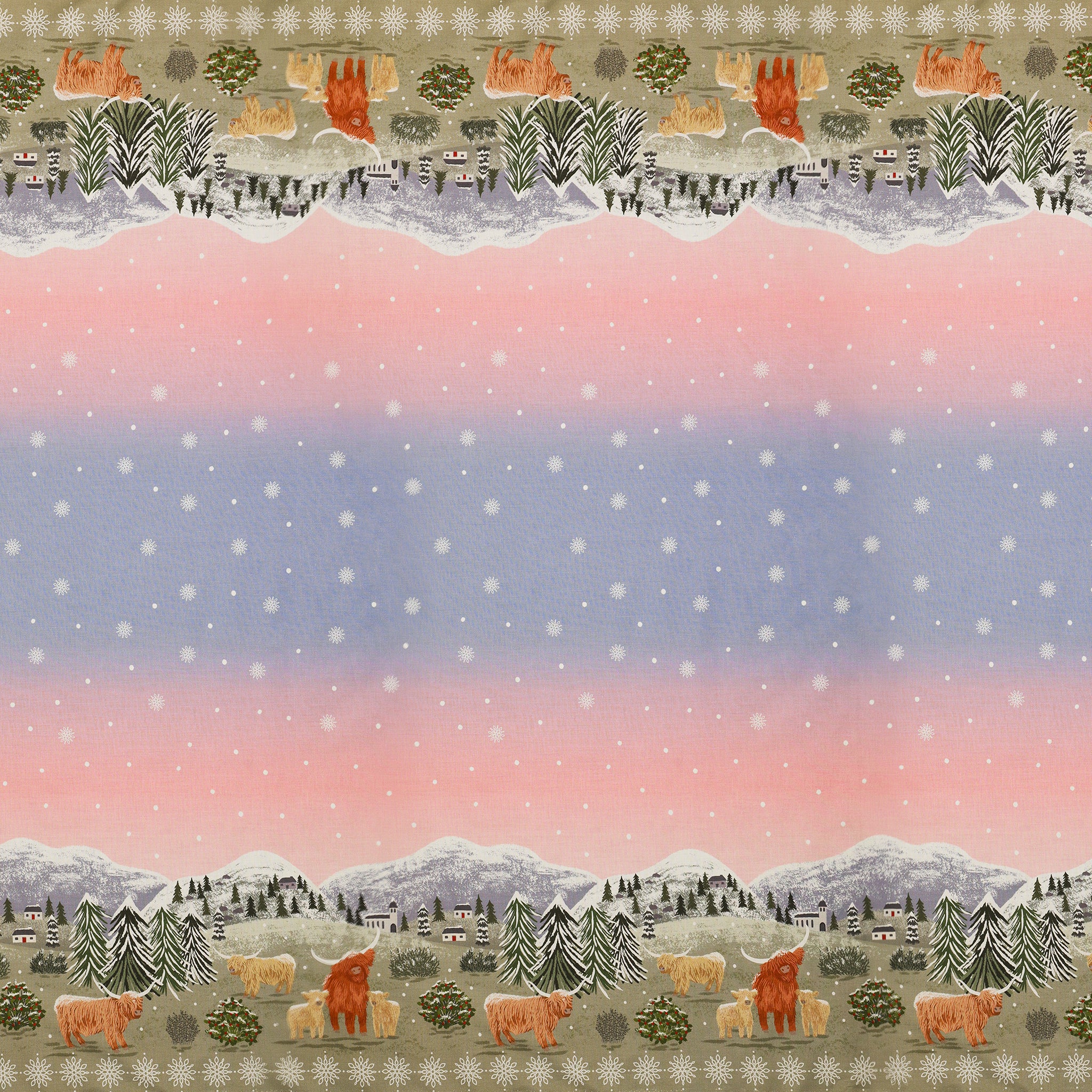 Celtic Christmas Fabric Collection - Double Edge Border
