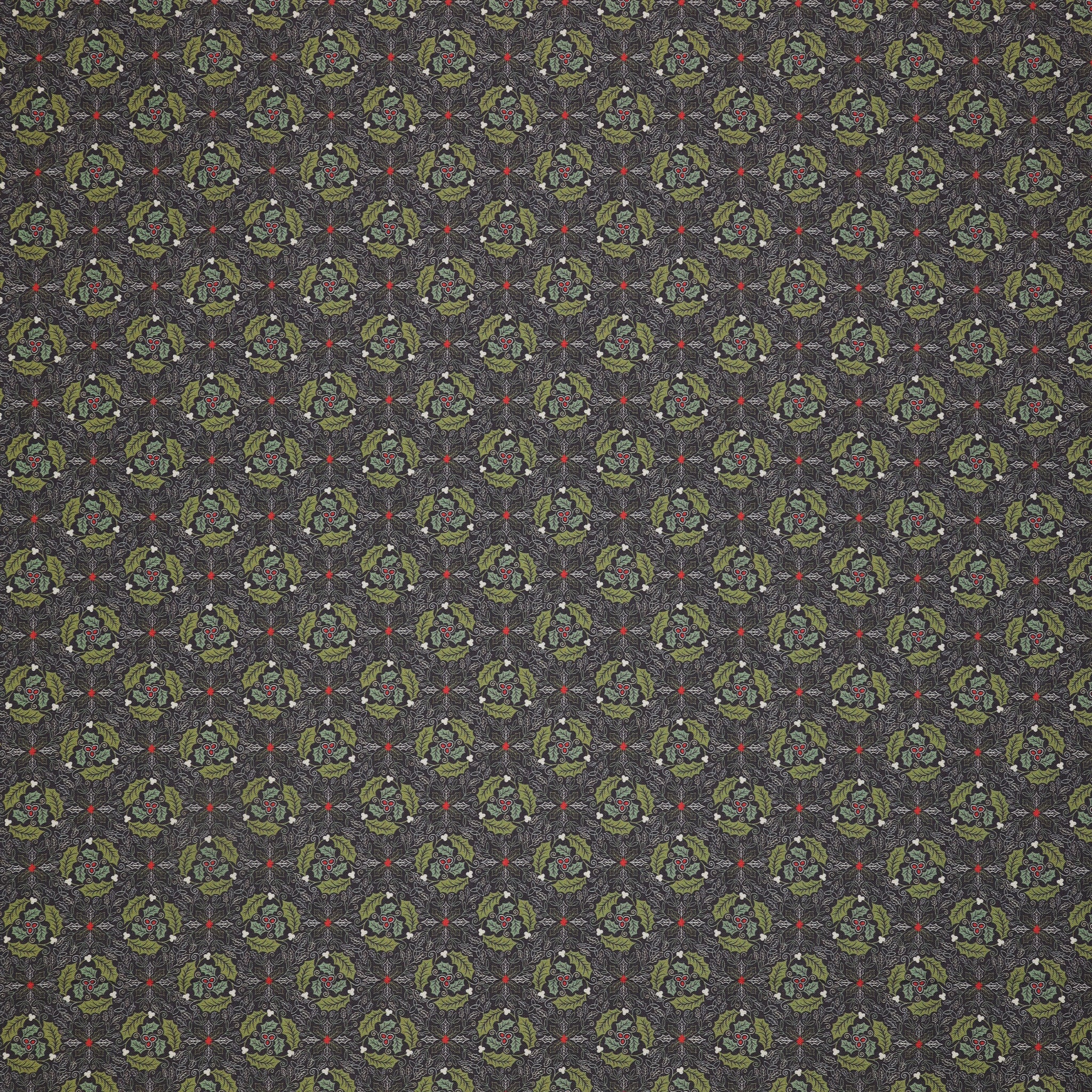 Celtic Christmas Fabric Collection - Festive Celtic Leaves Winter