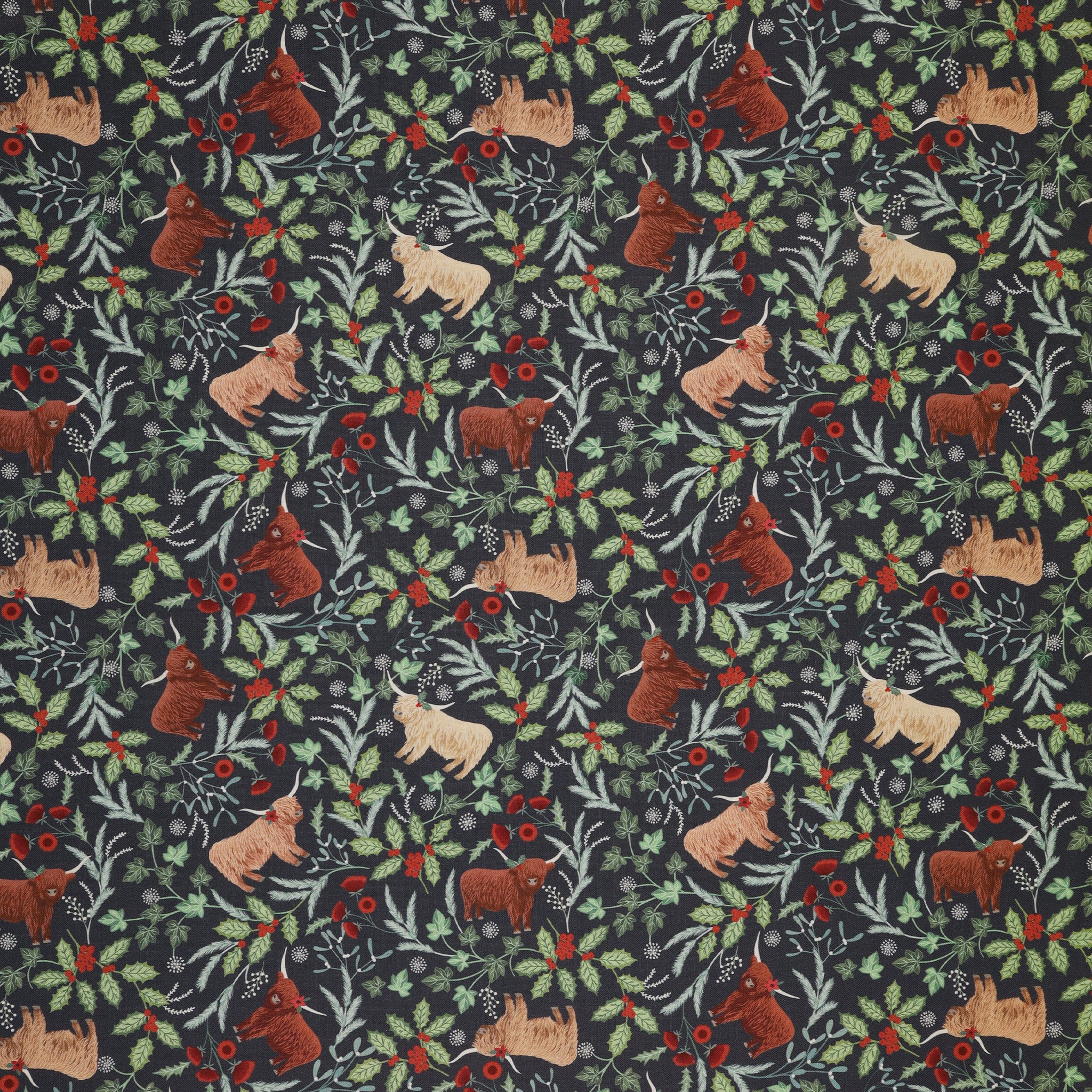Celtic Christmas Fabric Collection - Highlands on Iced Forest