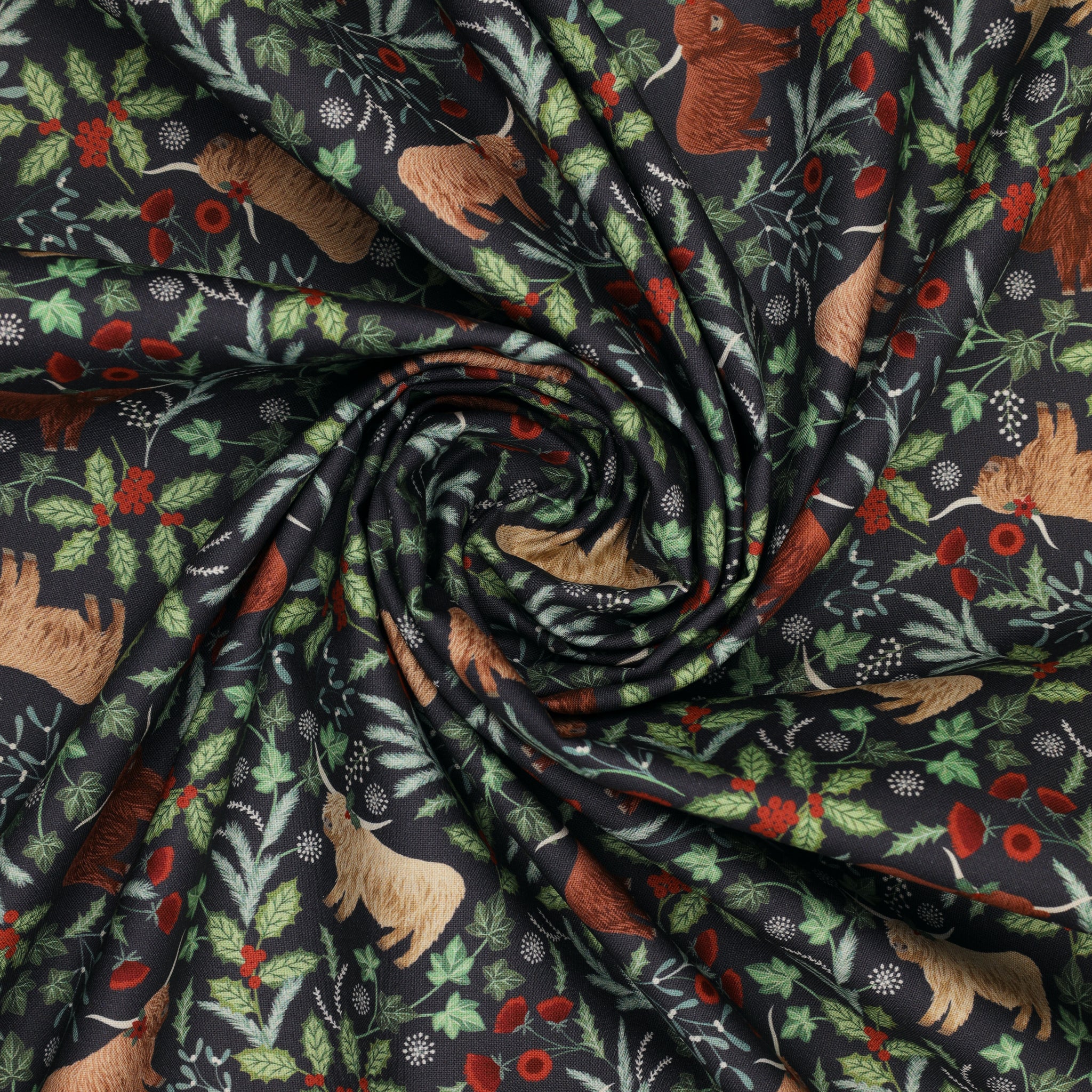 Celtic Christmas Fabric Collection - Highlands on Iced Forest - Image 2