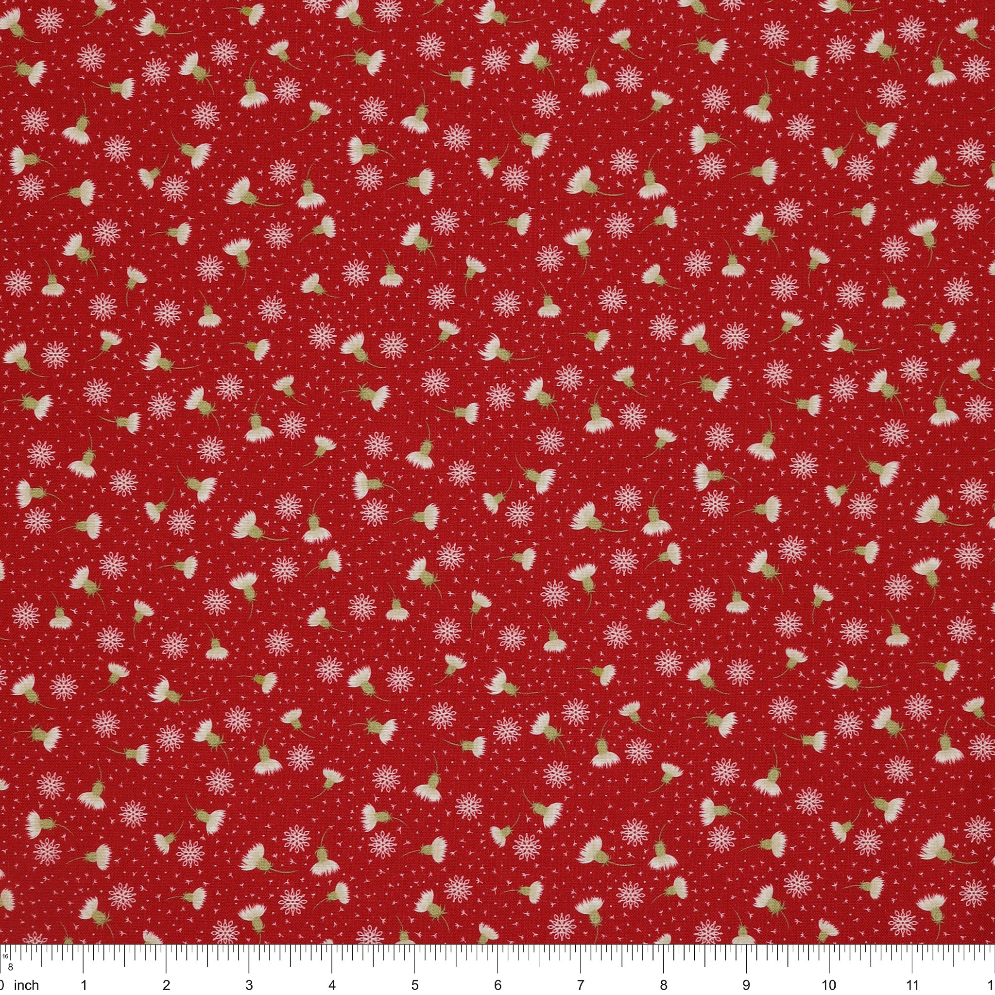 Celtic Christmas Fabric Collection - Thistledown on Red - Image 3