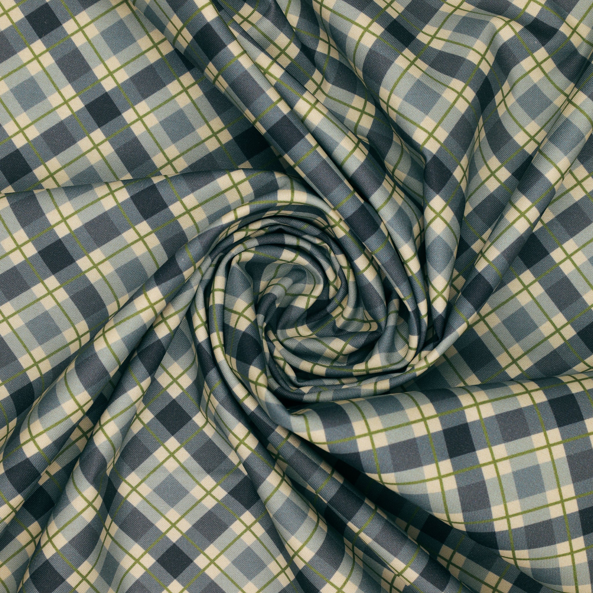 Celtic Christmas Fabric Collection - Winter Blue Check - Image 2