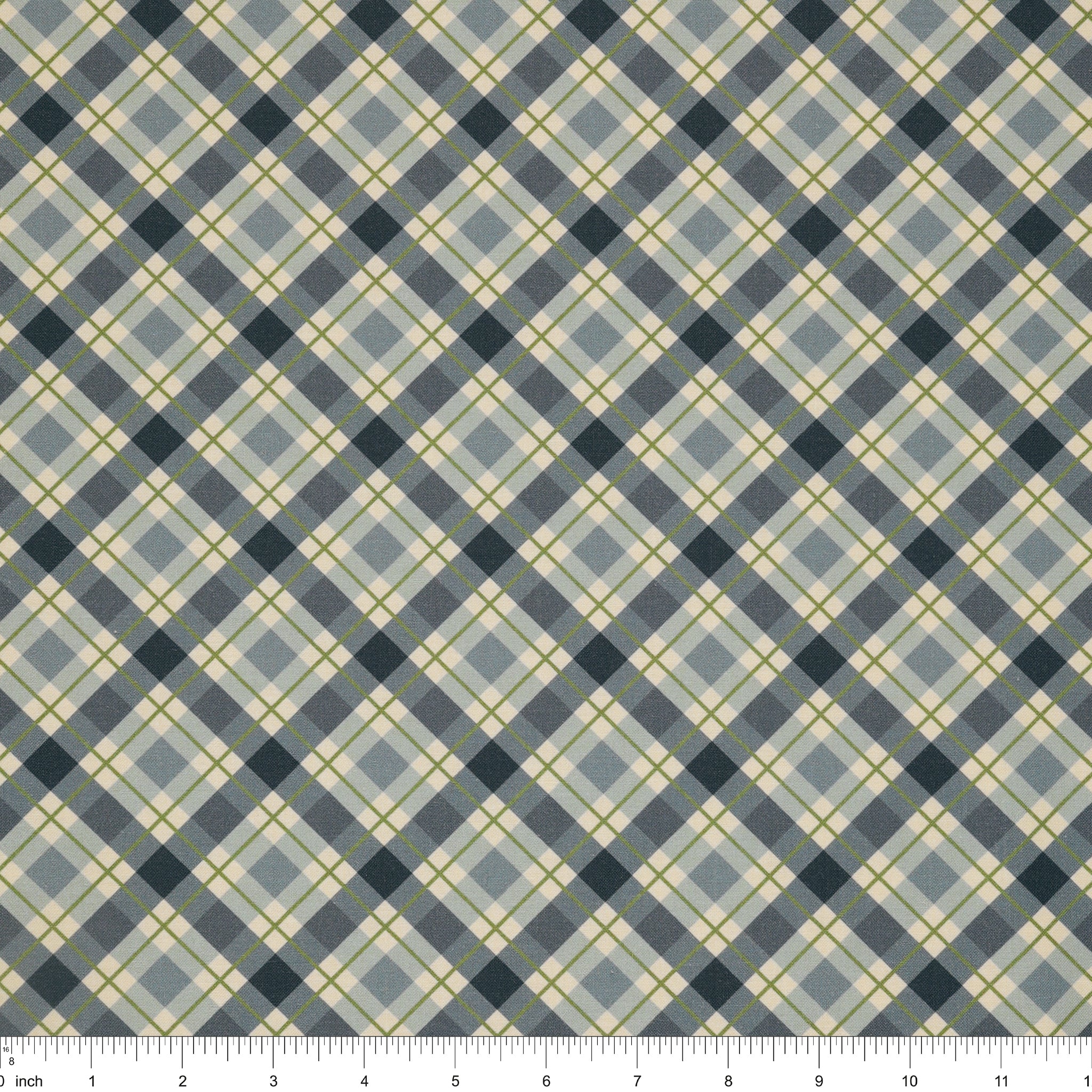 Celtic Christmas Fabric Collection - Winter Blue Check - Image 3