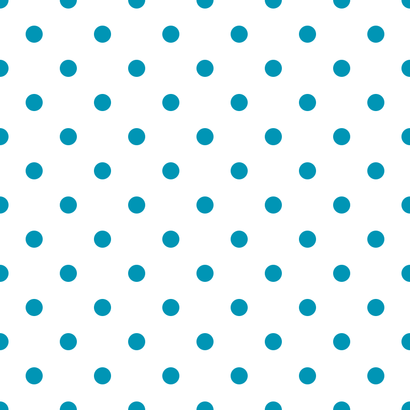 Cerulean Blue Dots Fabric - White
