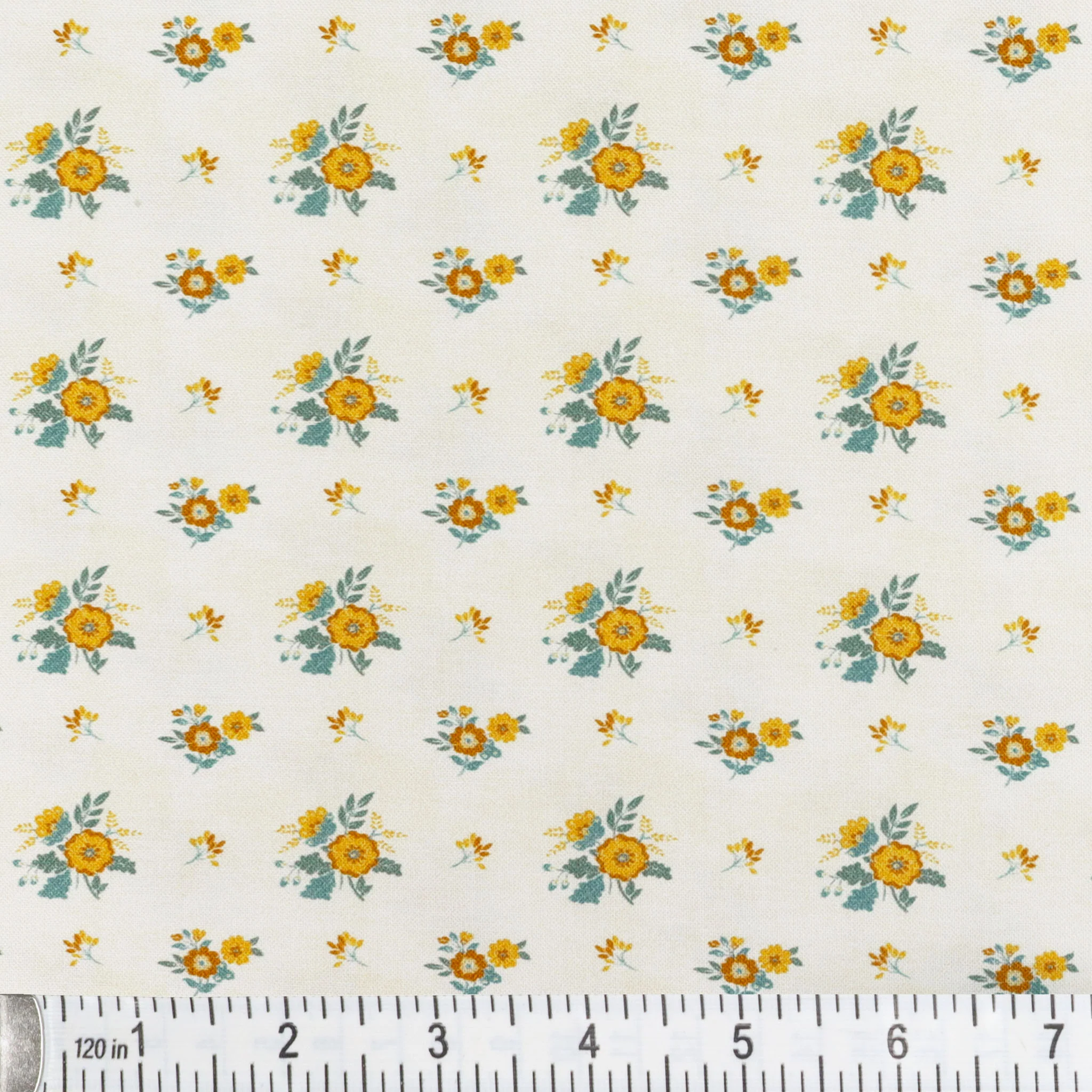 Chalk Barn Fabric Collection - Chalk Paint Small Floral Light Yellow - Image 2