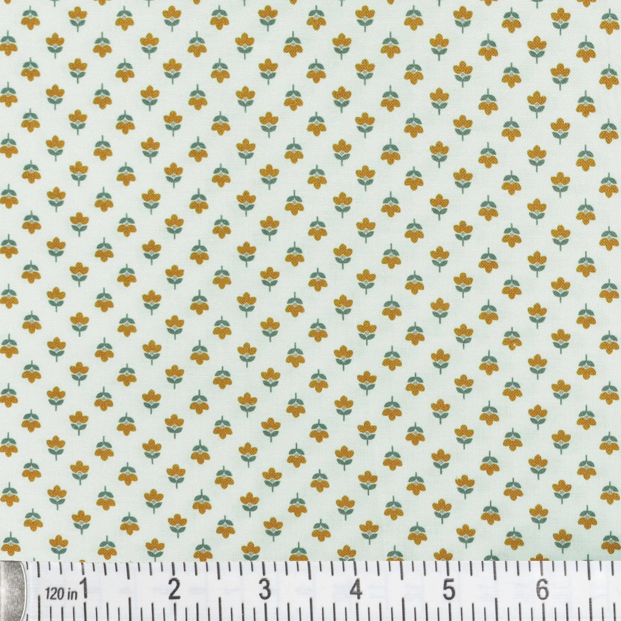 Chalk Barn Fabric Collection - Tiny Bud Gold - Image 2