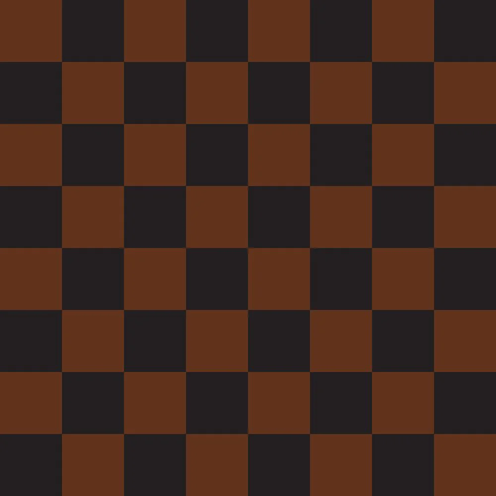 Checkered Basics Fabric - Chocolate on Black