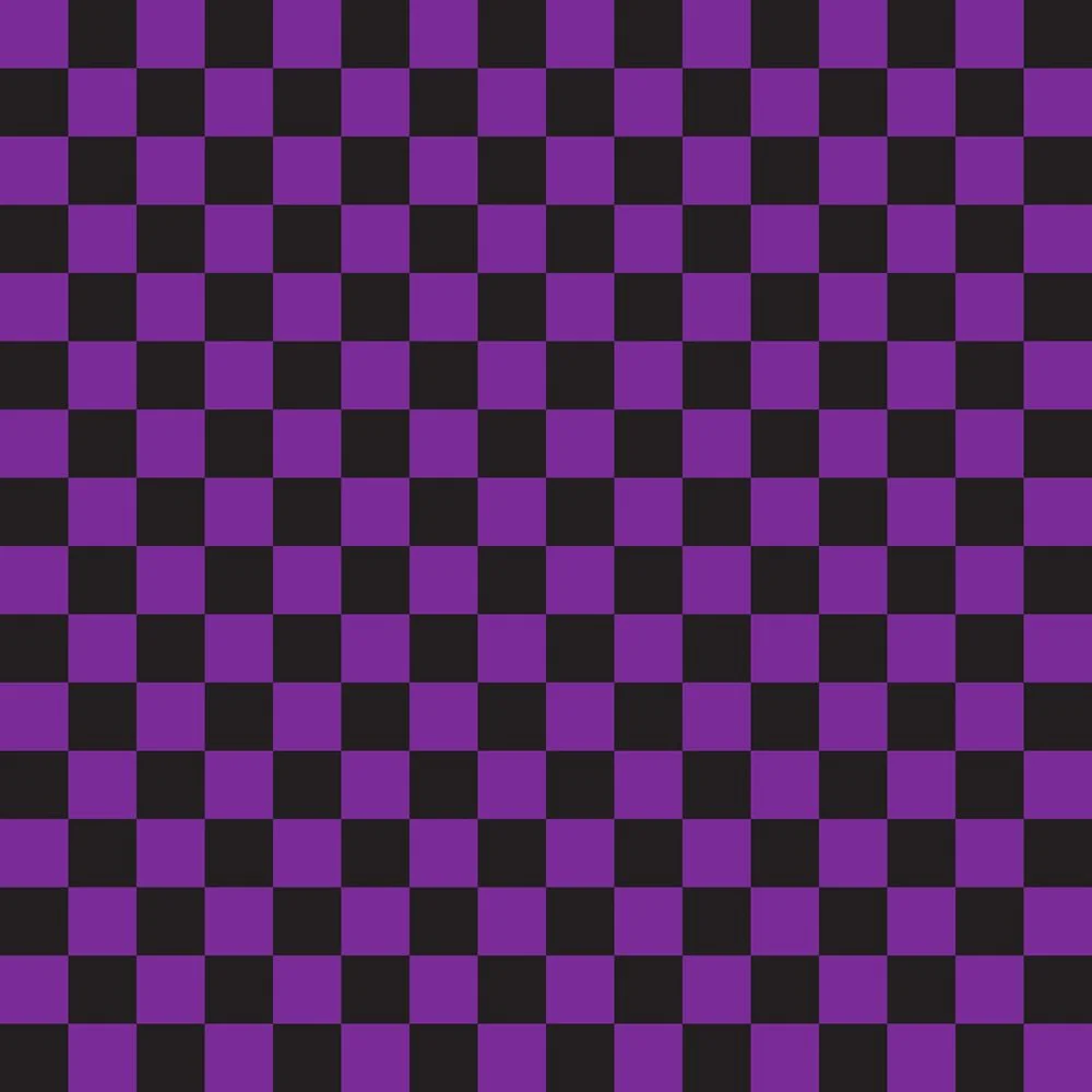 Checkered Basics Fabric - Grape on Black