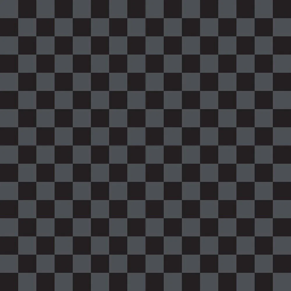 Checkered Basics Fabric - Steel Gray on Black