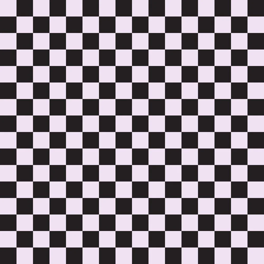 Checkered Basics Fabric - Vintage Violet on Black