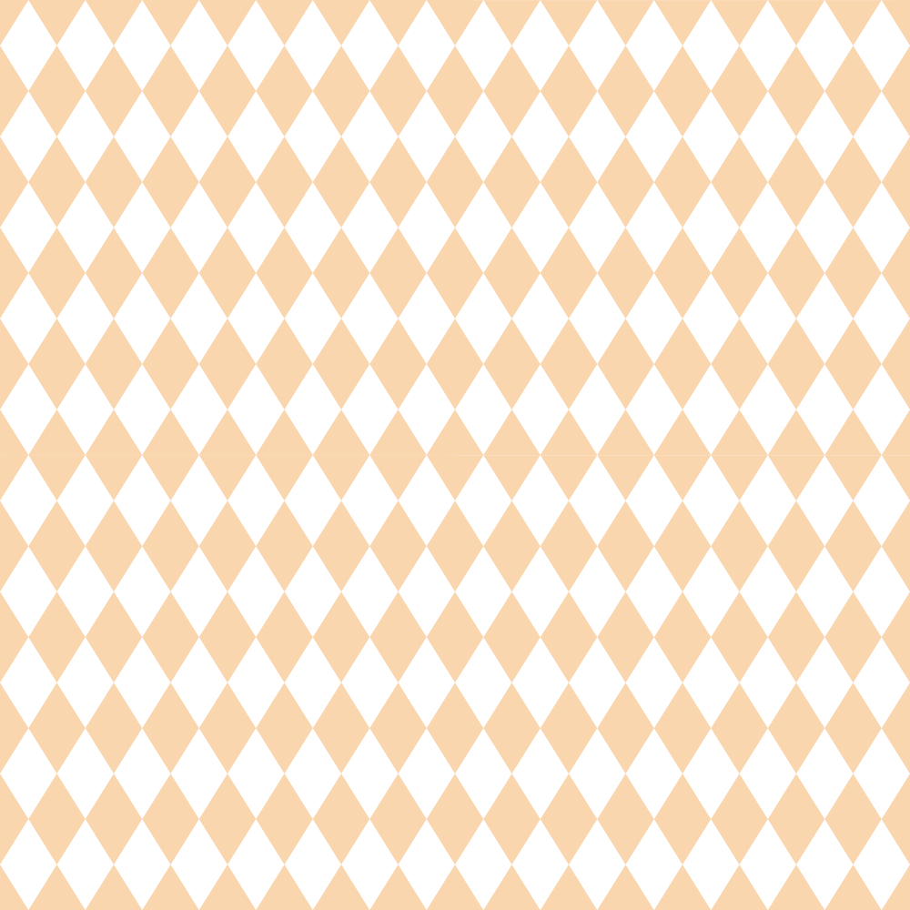 Checkered Diamond Pattern Basics Fabric - Pizazz Peach