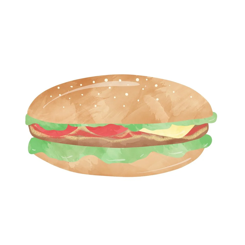 Cheeseburger Fabric Panel