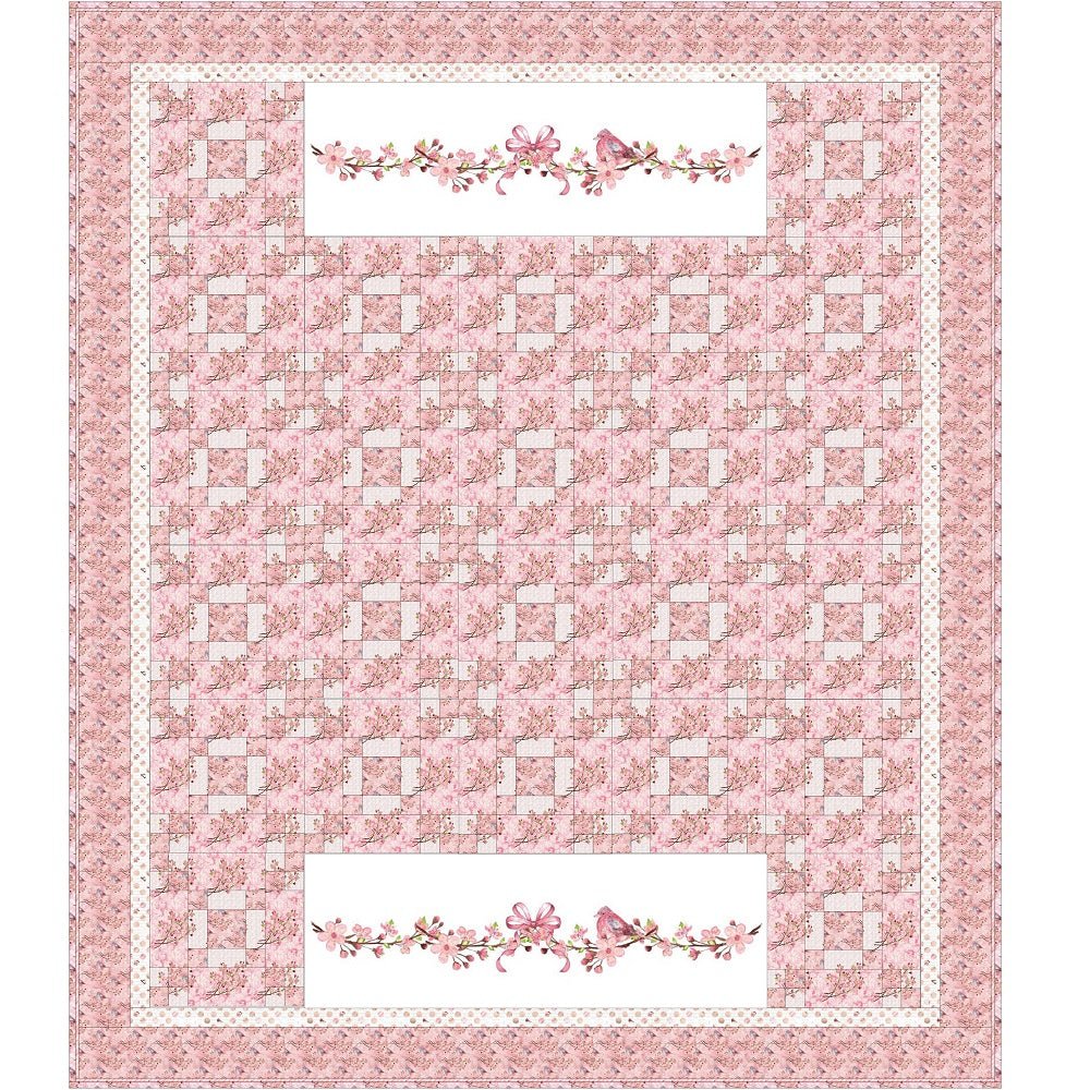 Cherry Blossom Quilt Kit - 72 1/2" x 84 1/2" - Image 2