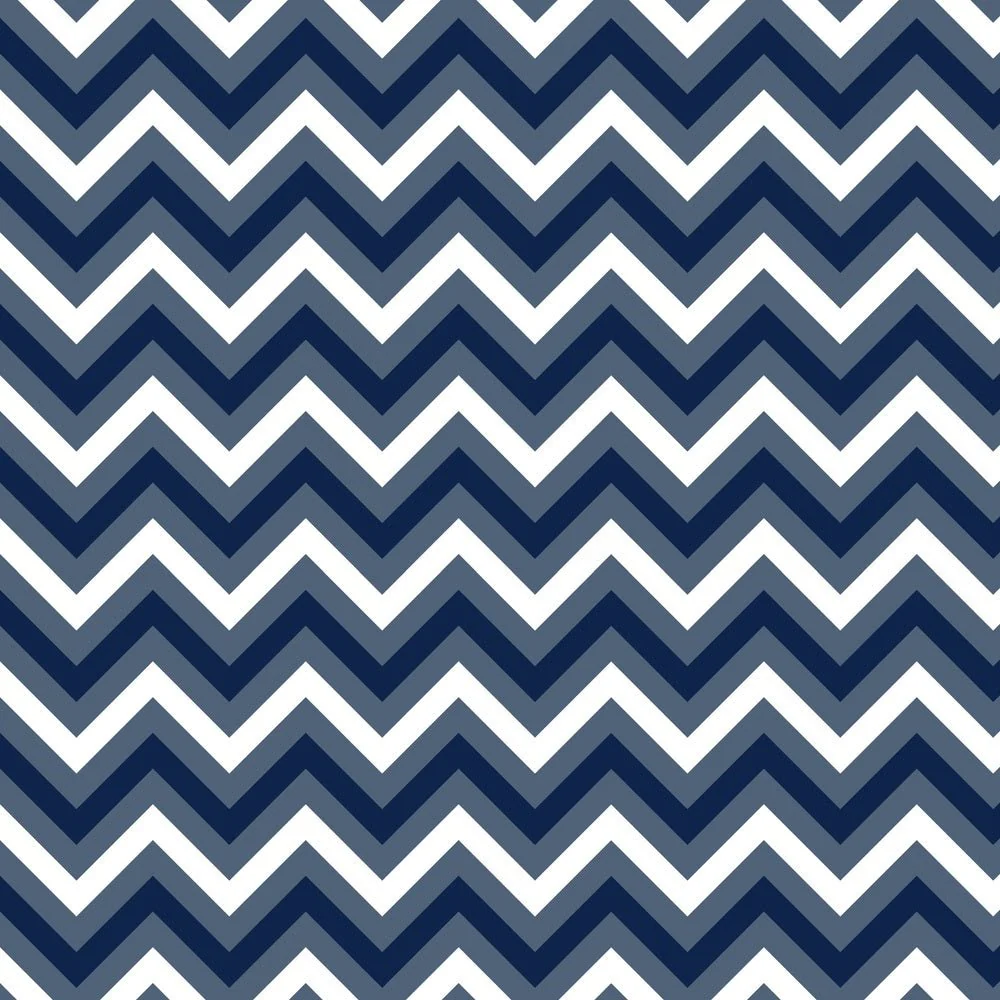 Chevron Zigzag Fabric - Dark Blues