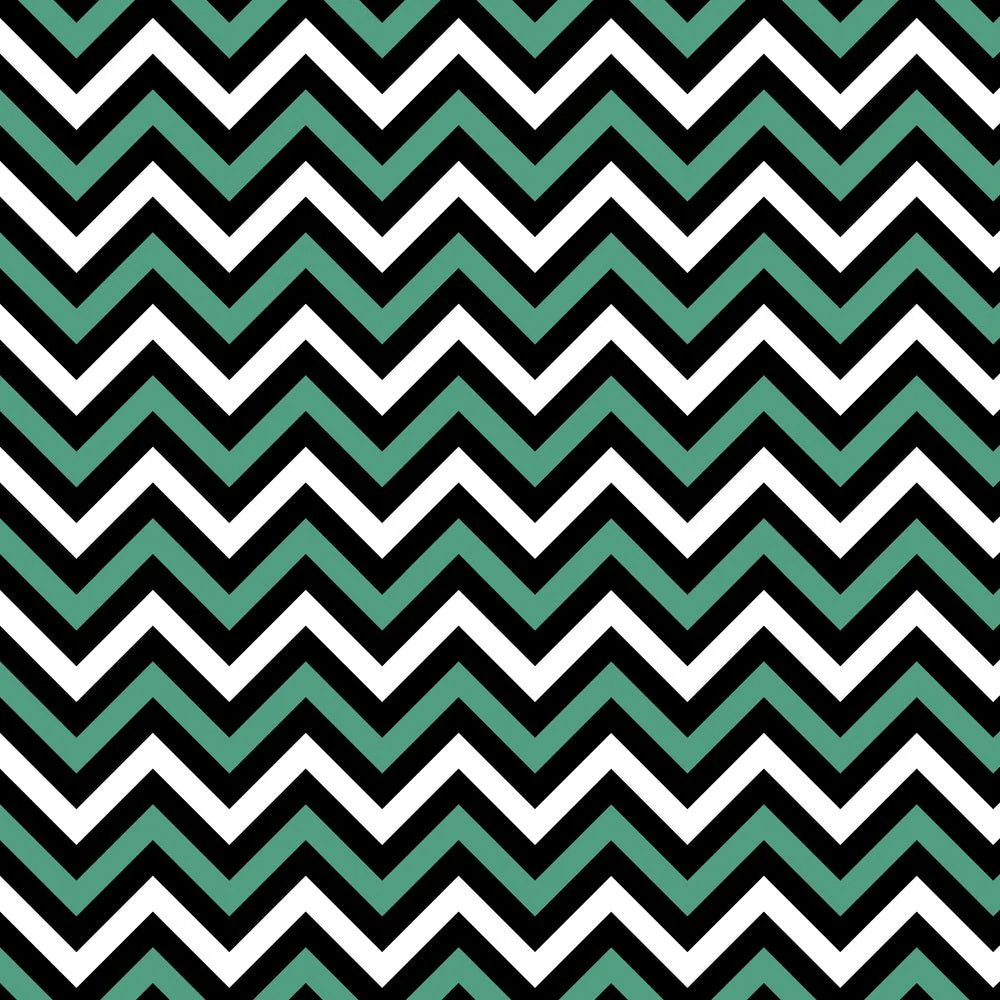 Chevron Zigzag Fabric - Green/Black