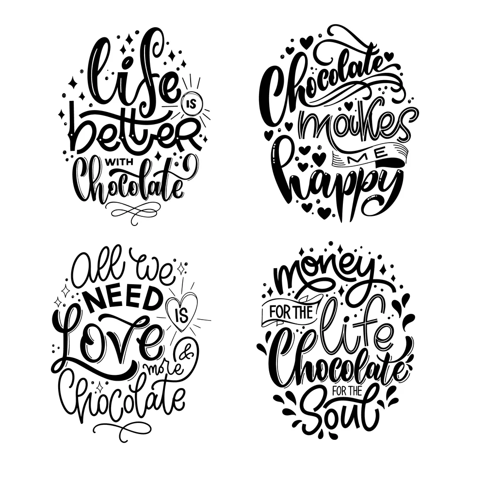 Chocolate Quotes #1 Fabric Panel - 37"