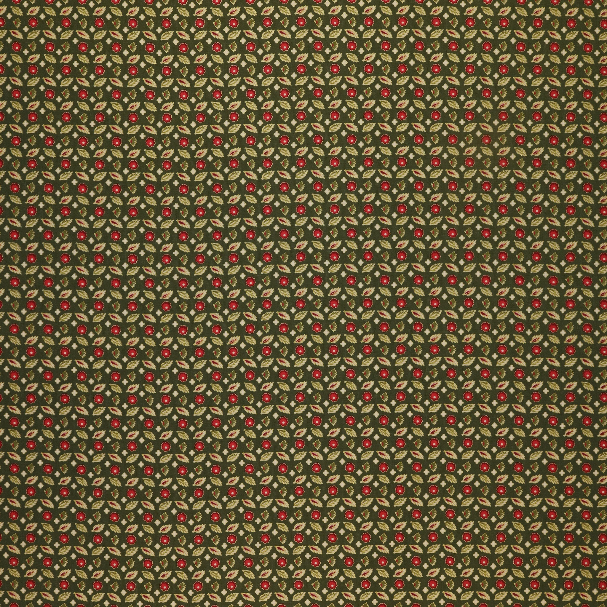 Christmas At Home Fabric Collection - Emil Dark Green