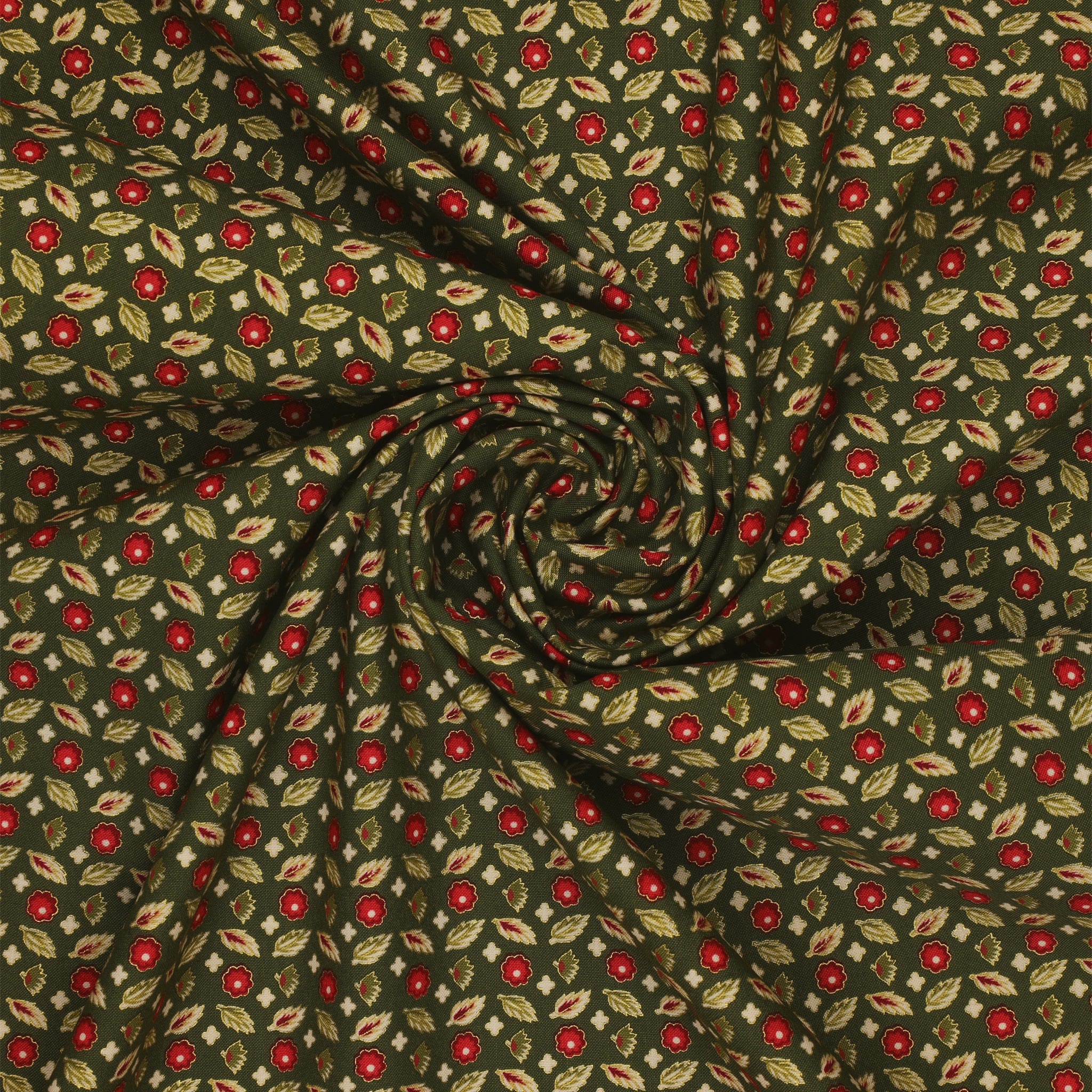 Christmas At Home Fabric Collection - Emil Dark Green - Image 2