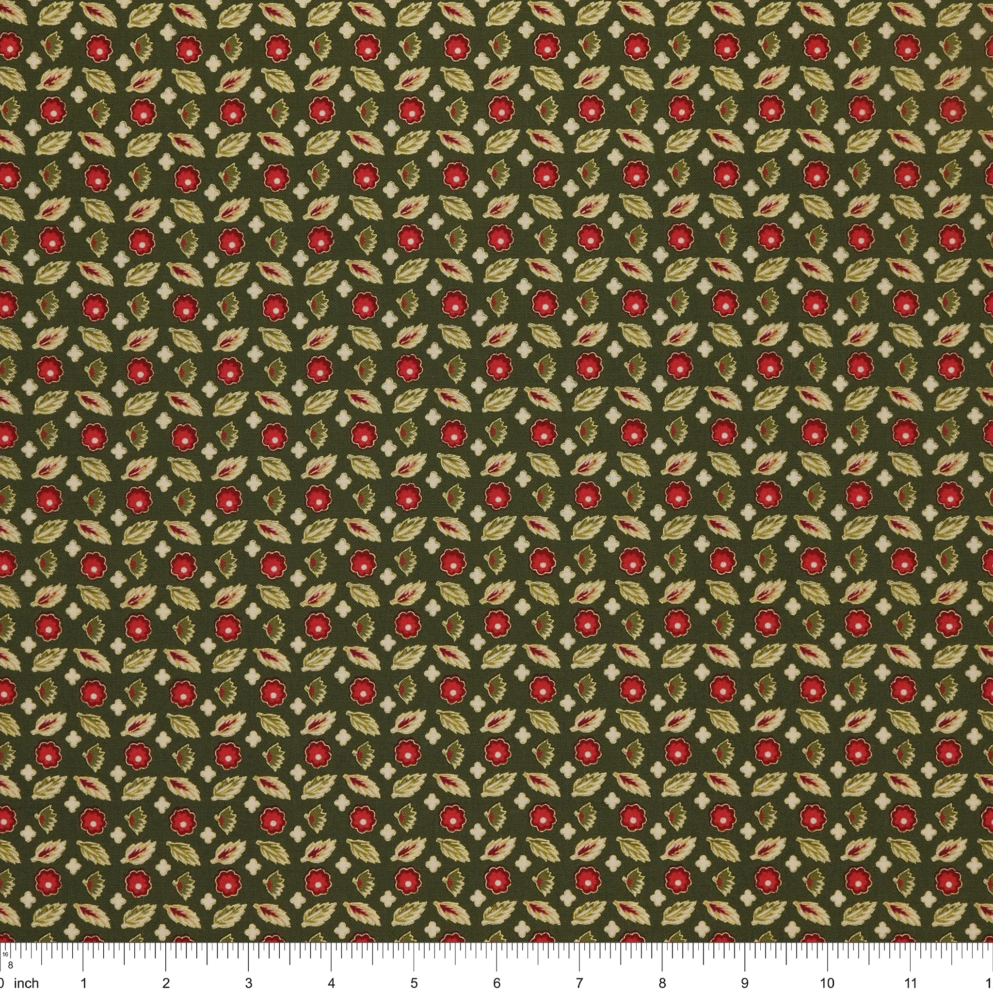 Christmas At Home Fabric Collection - Emil Dark Green - Image 3
