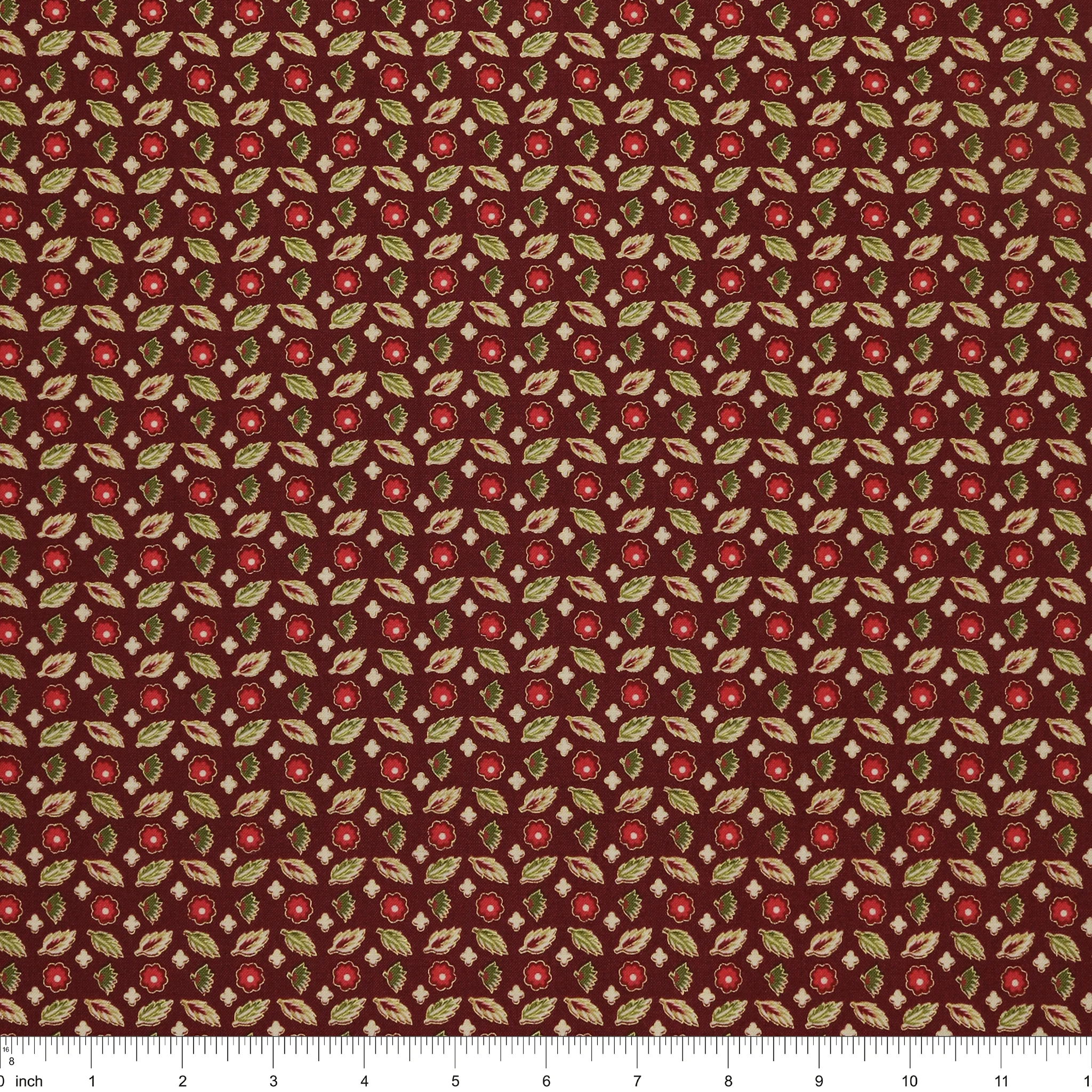 Christmas At Home Fabric Collection - Emil Dark Red - Image 3