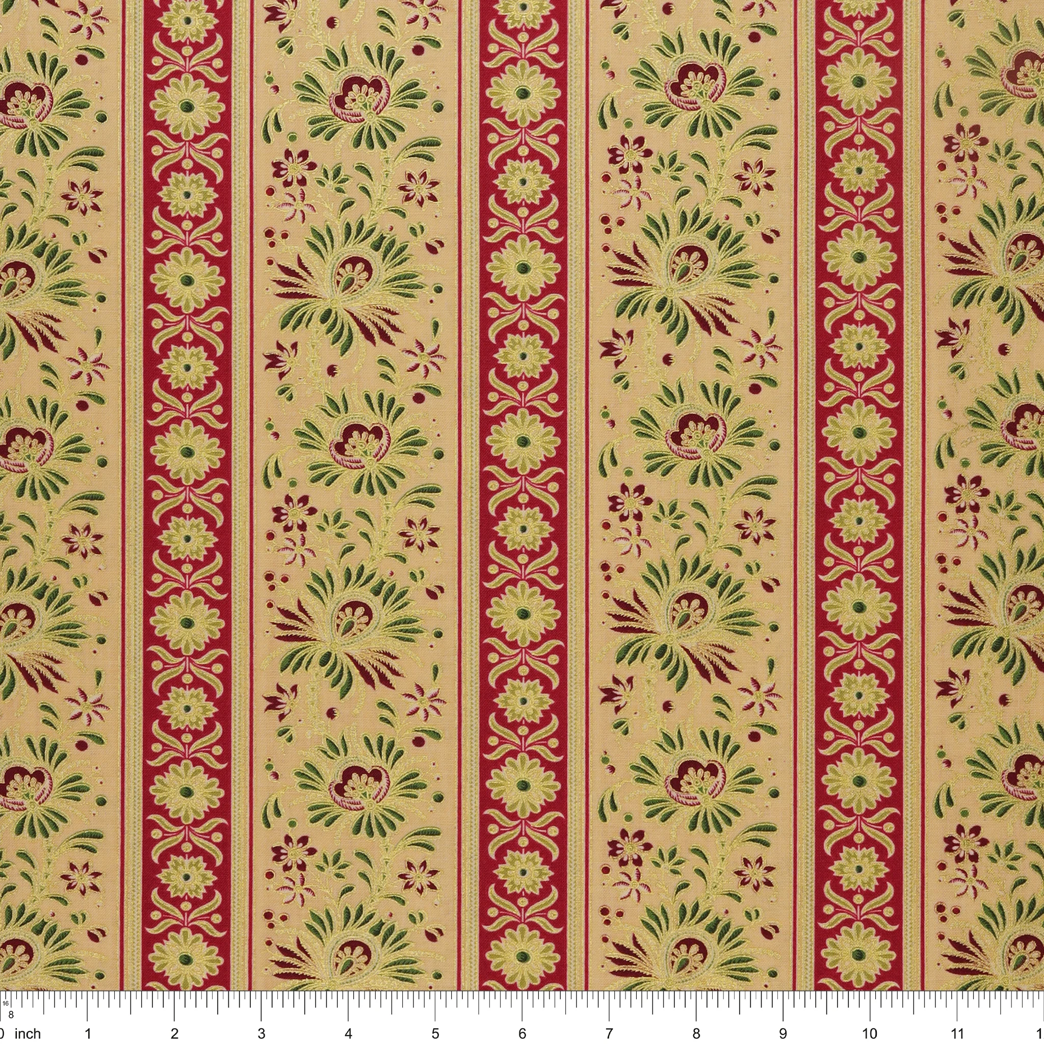 Christmas At Home Fabric Collection - Kenna Stripe Tan - Image 3