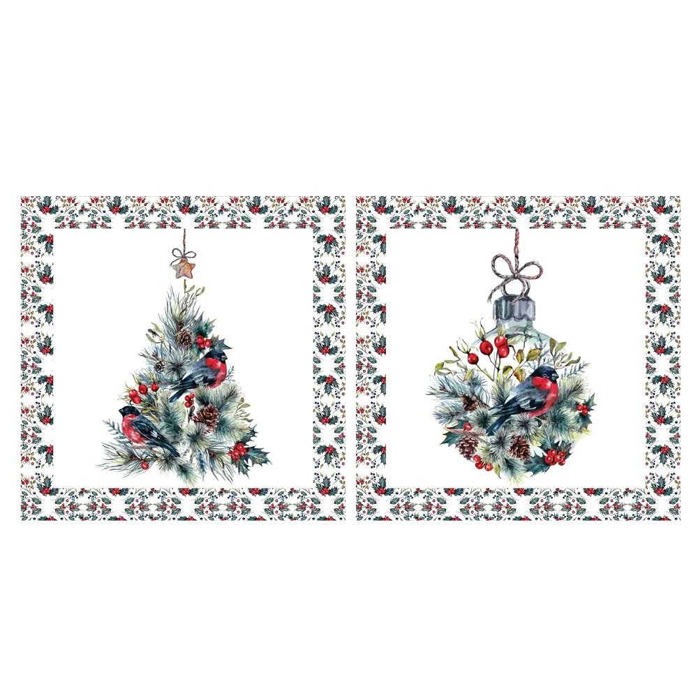 Christmas Berry Allover Pillow Panel