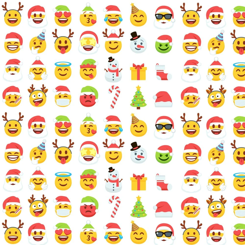Christmas Emojis Fabric
