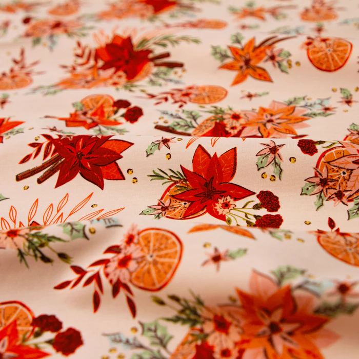 Christmas in the Cabin Fabric Collection - Yuletide Blossoms - Image 3