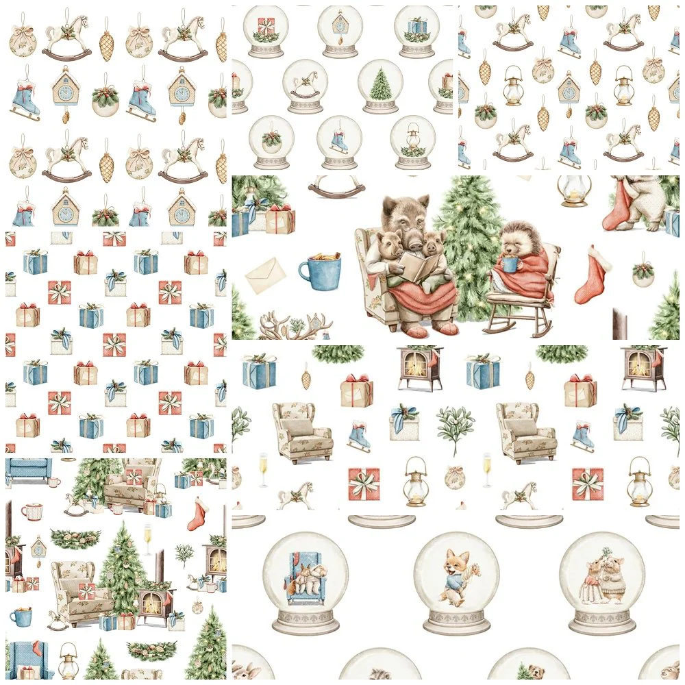 Christmas Little Critters Volume #2 Fabric Collection - 1 Yard Bundle