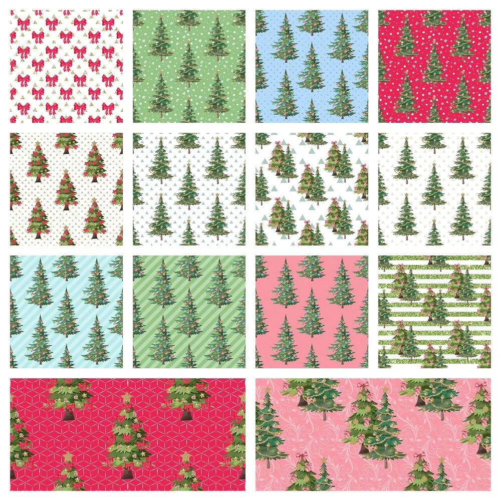 Christmas Trees Layer Cake - 14 Pieces