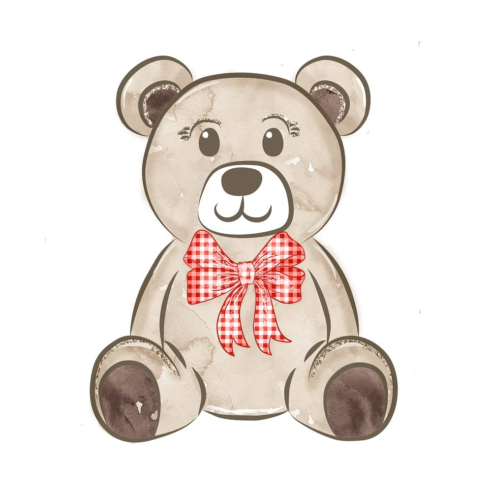 Christmas Truck Teddy Bear Fabric Panel