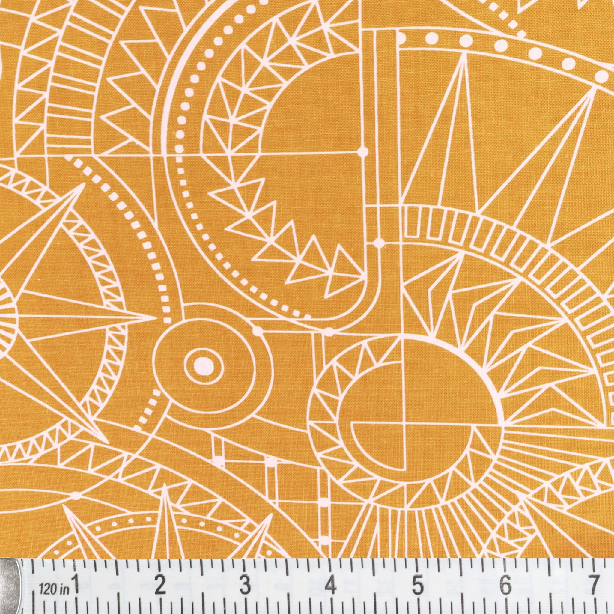 Cityscape Day Fabric Collection - Blueprint Gold - Image 2