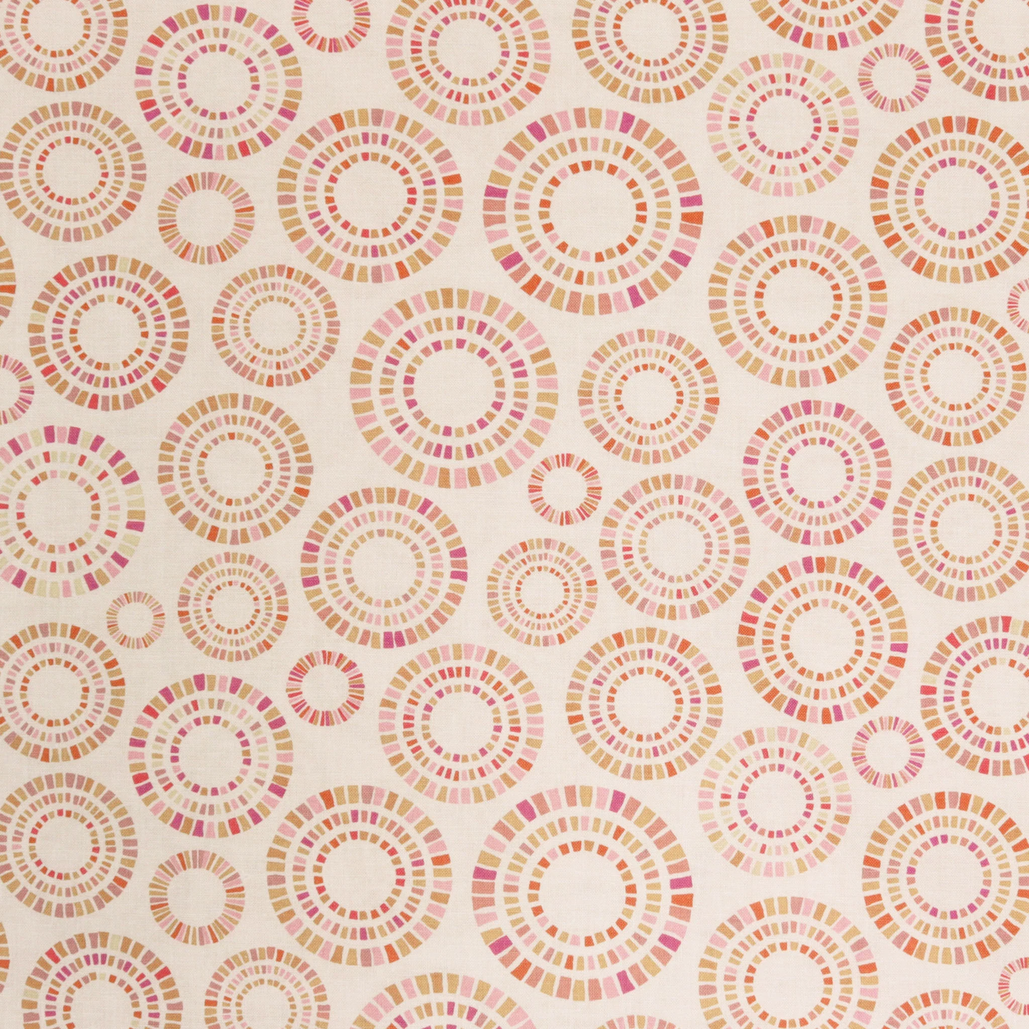 Cityscape Day Fabric Collection - Traffic Circle Pink