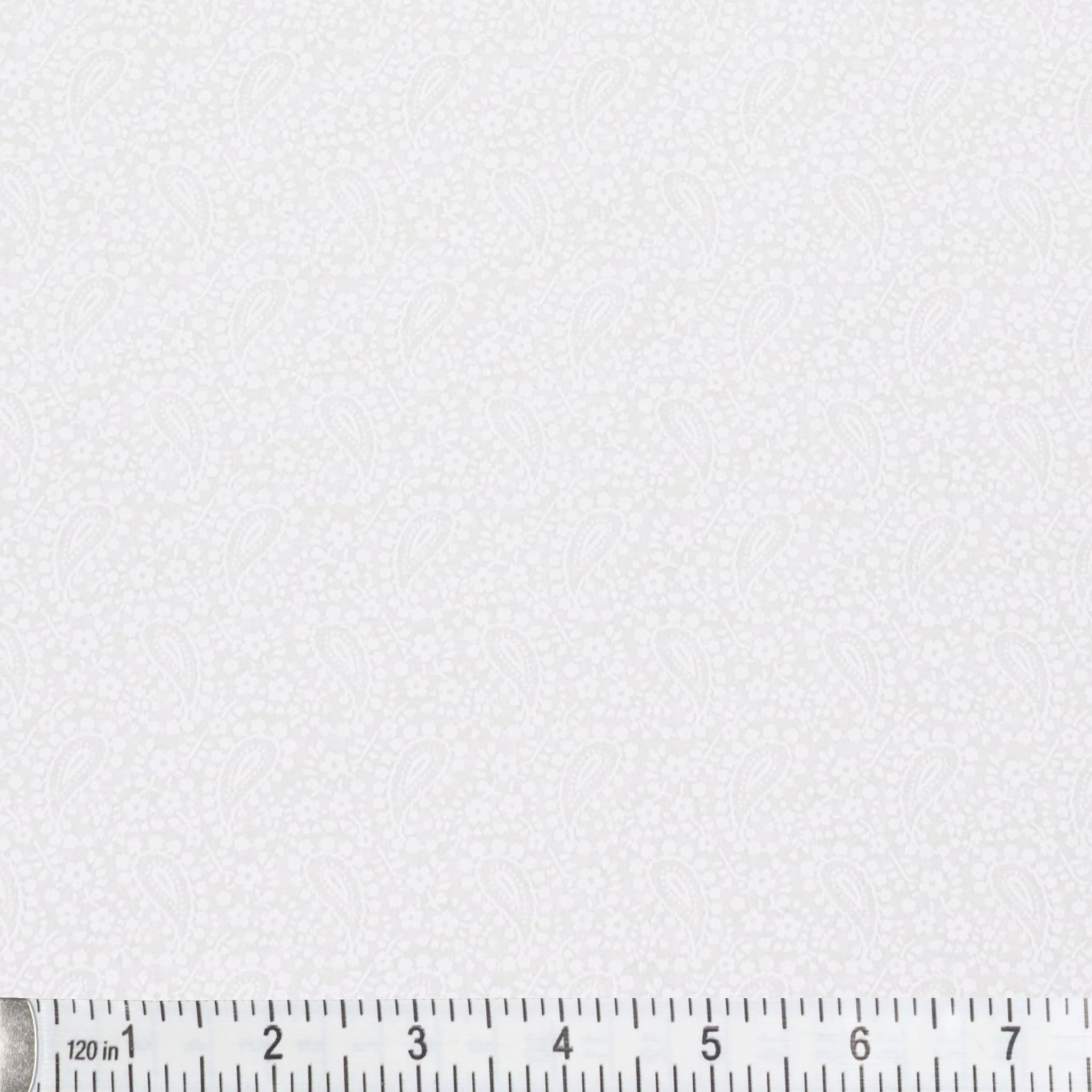 Classic Keepsakes Fabric Collection - Paisley Floral White - Image 2