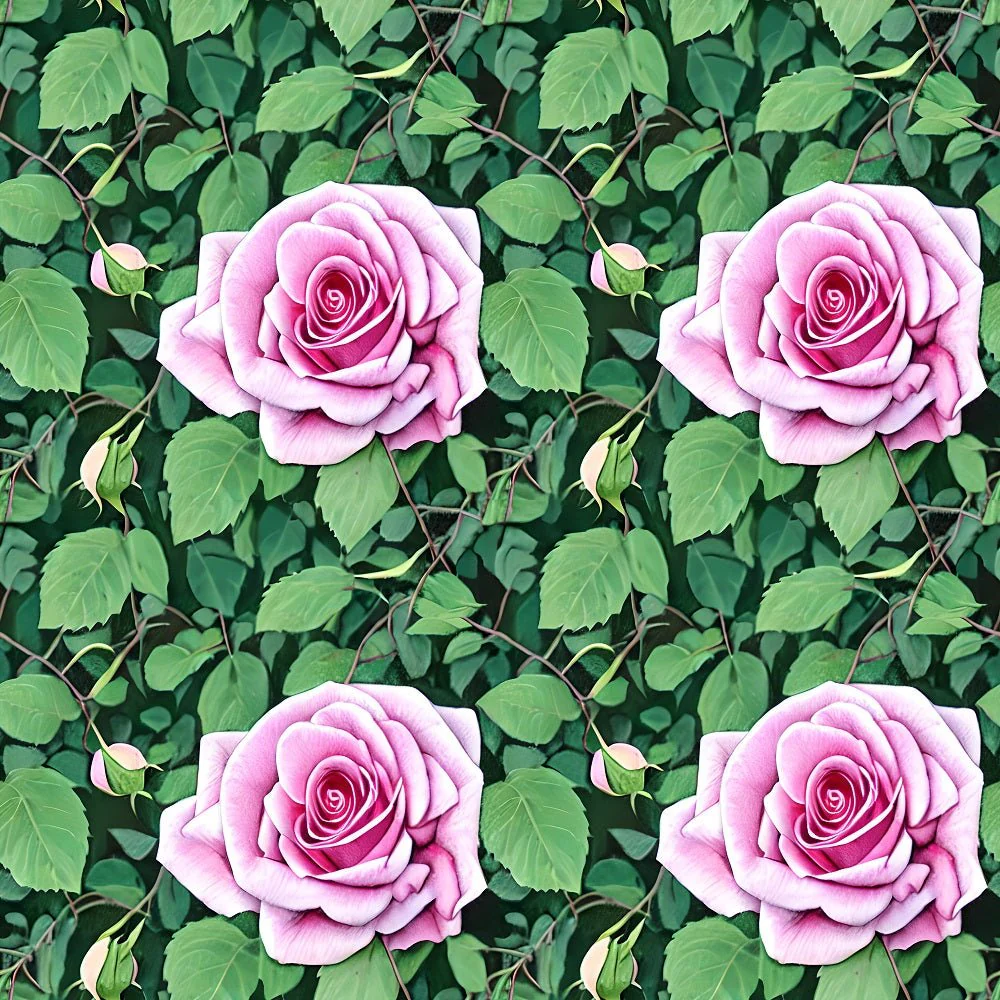 Close Up Rose Fabric