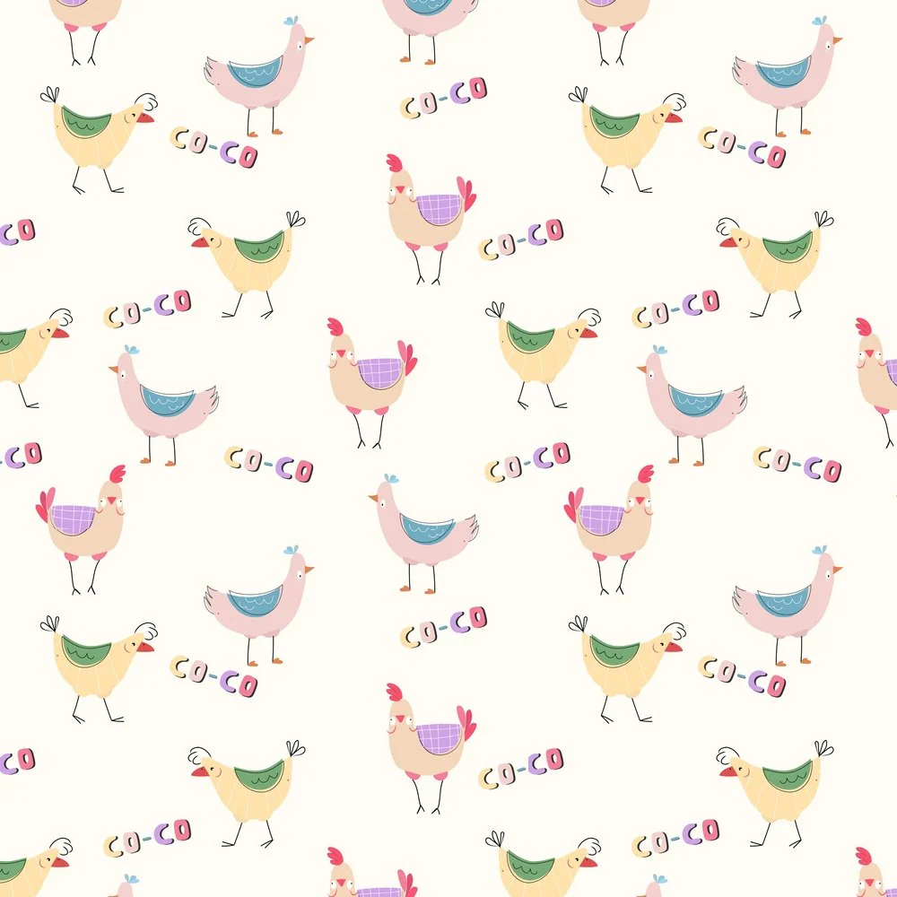 Co-Co Funny Chicken Fabric