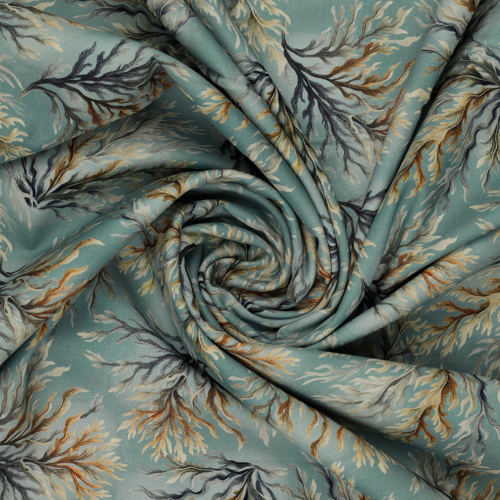 Coastal Escape 108" Wide Quilt Backing - Coral Ocean - Image 2