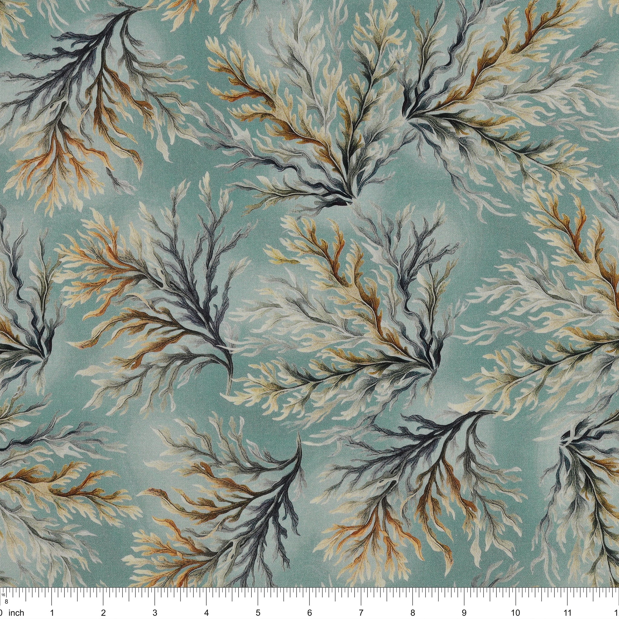 Coastal Escape 108" Wide Quilt Backing - Coral Ocean - Image 3