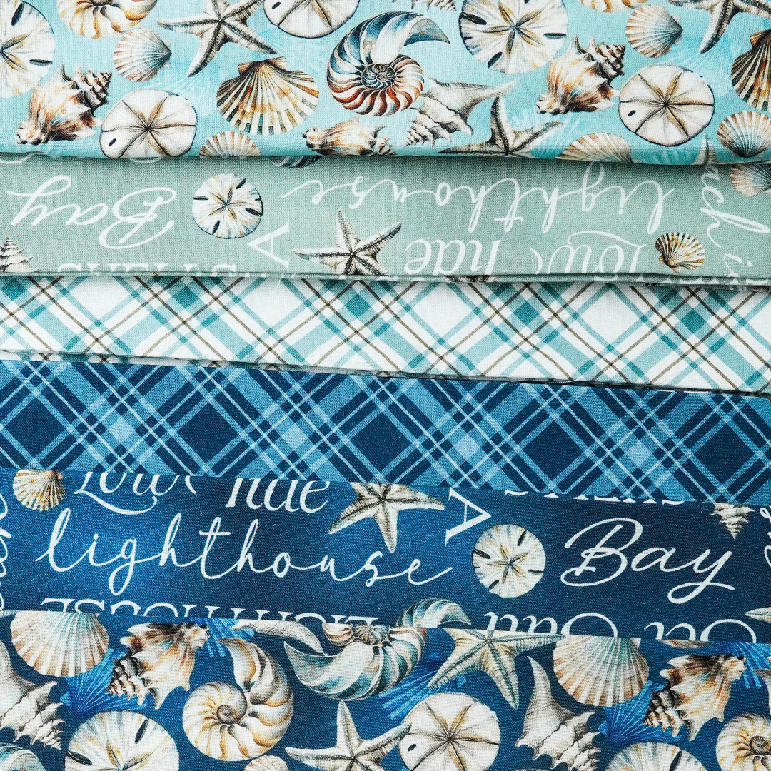 Coastal Escape Fabric Collection - Coastal Shells Ocean - Image 5