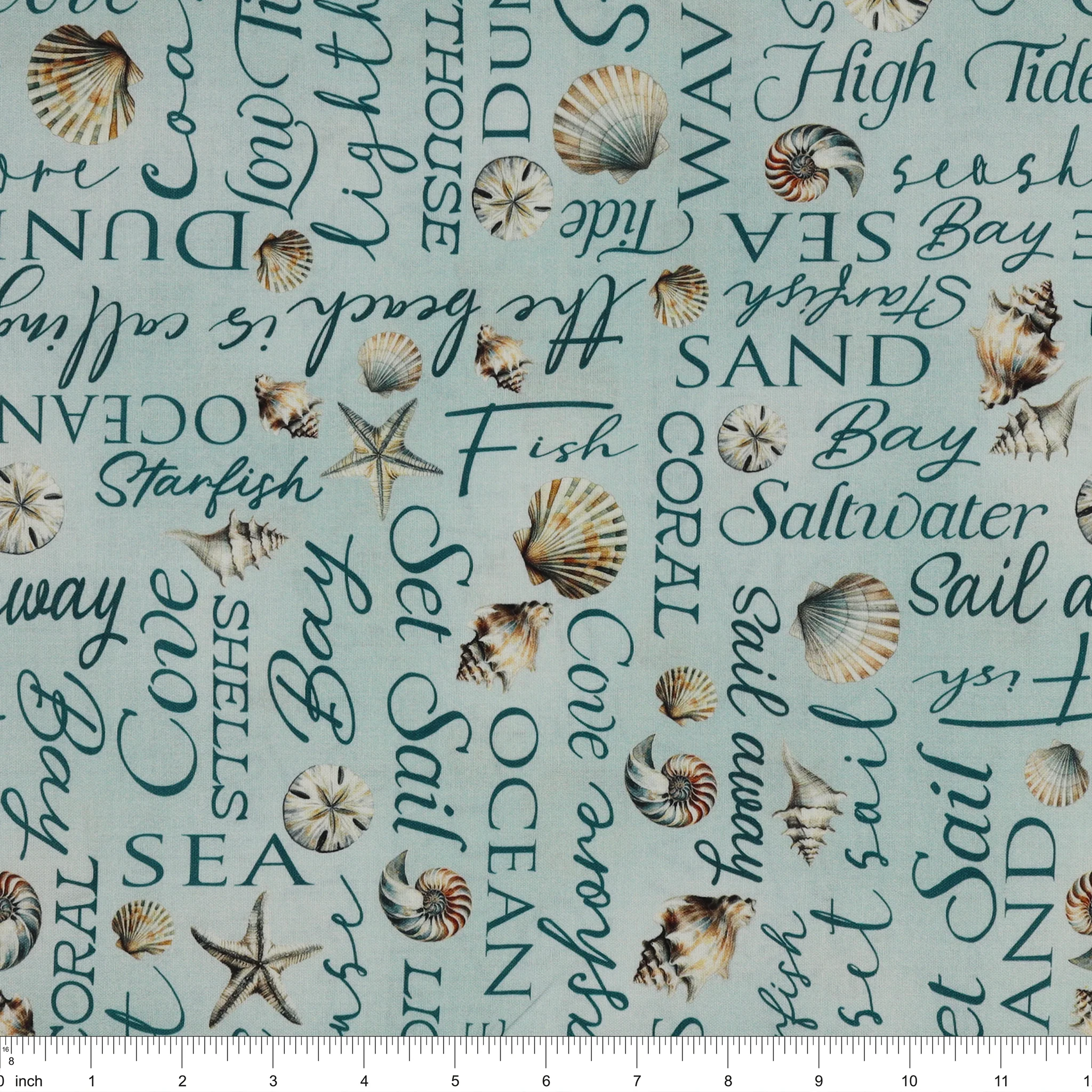 Coastal Escape Fabric Collection - Coastal Words Ocean - Image 3