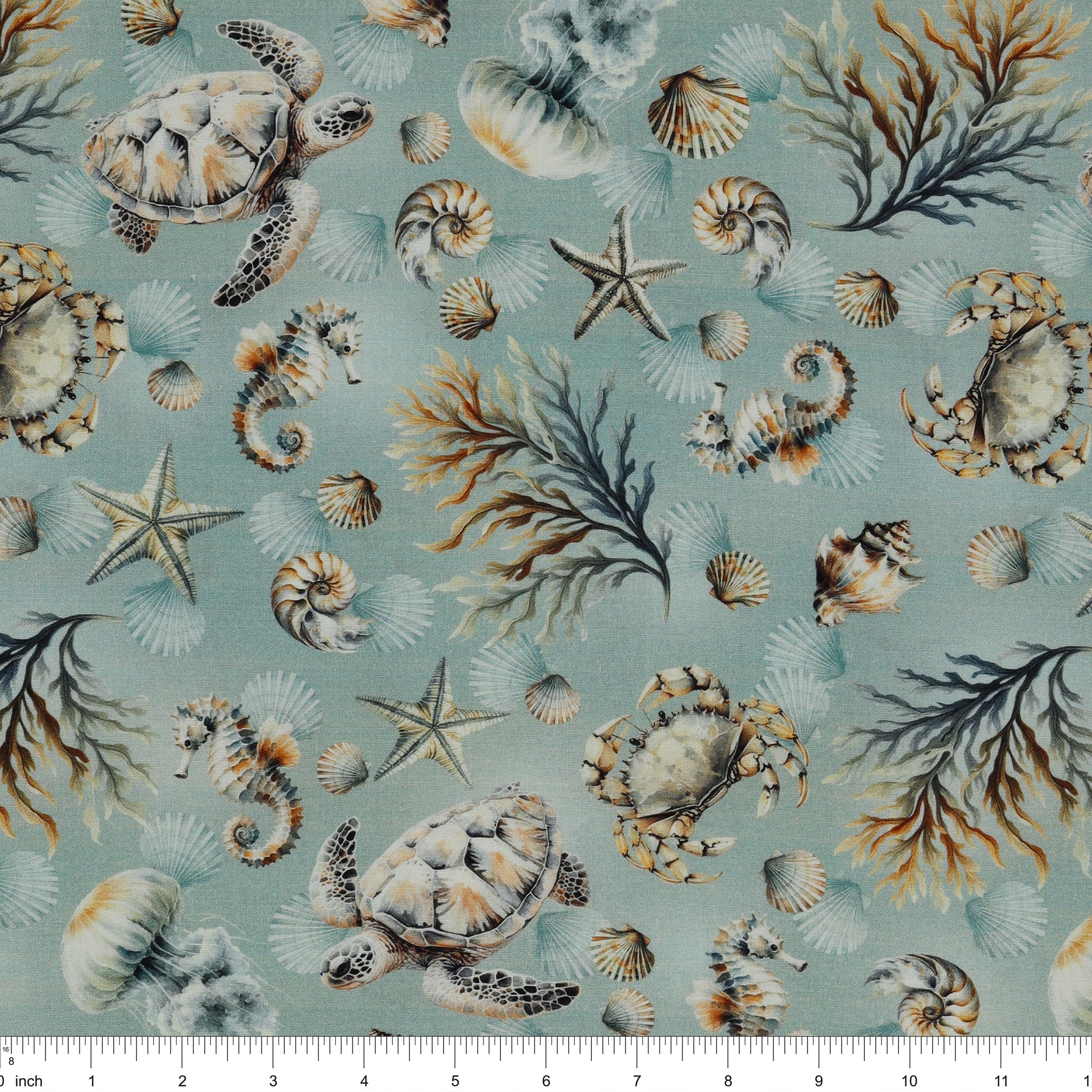 Coastal Escape Fabric Collection - Marine Life Ocean - Image 3