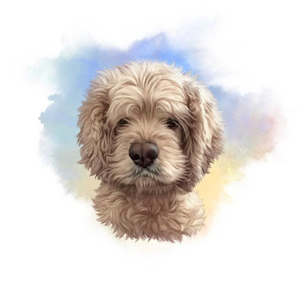 Cocker Spaniel Portrait Fabric Panel