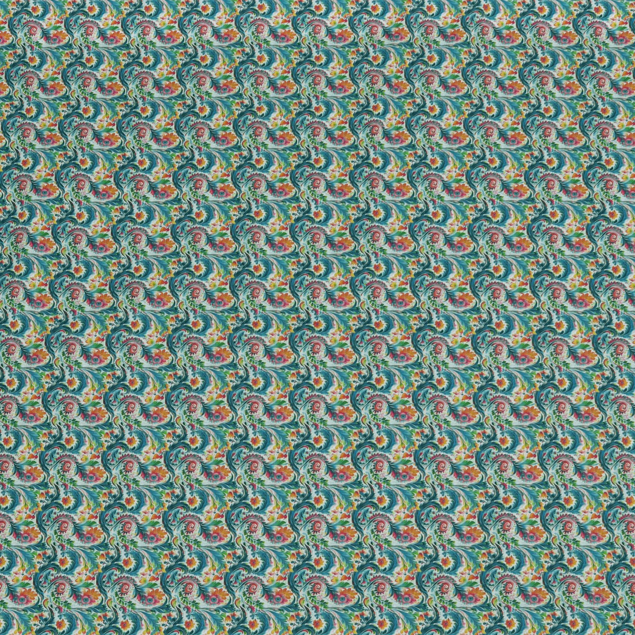 Colorful Floral Pattern Fabric - Image 2