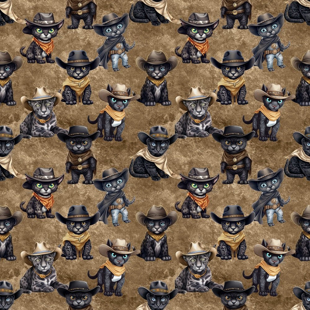 Cowboy Cats Fabric