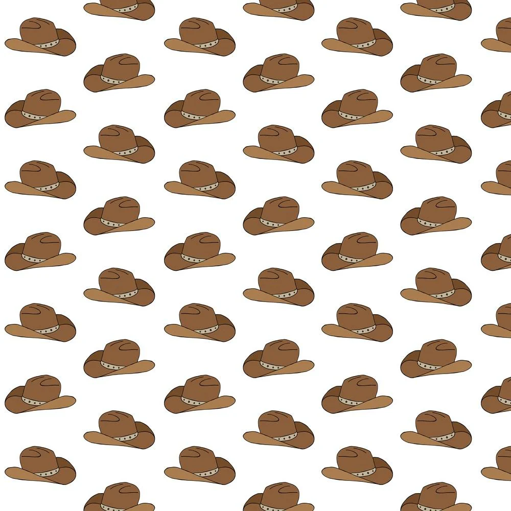 Cowboy Hat Allover Fabric