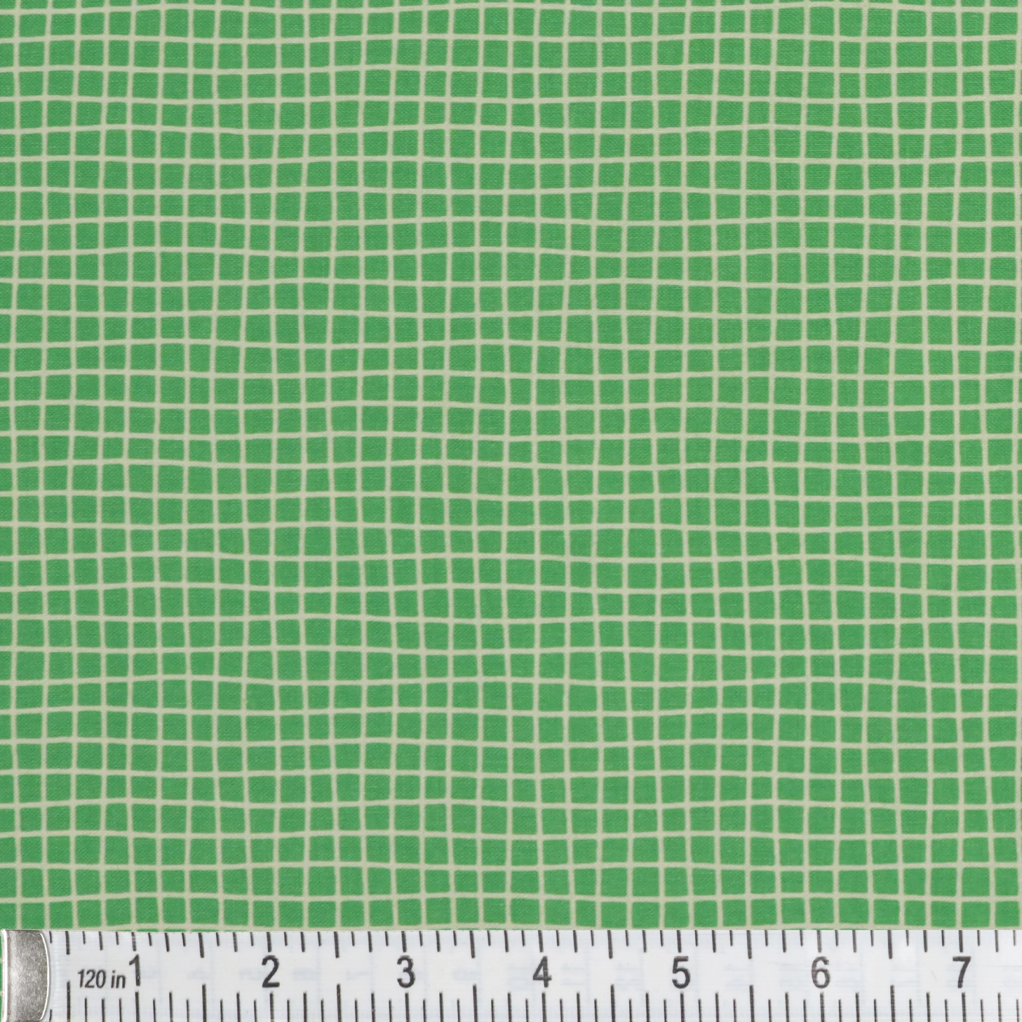 Cozy Cats Fabric Collection - Cozy Grid Medium Jade - Image 3